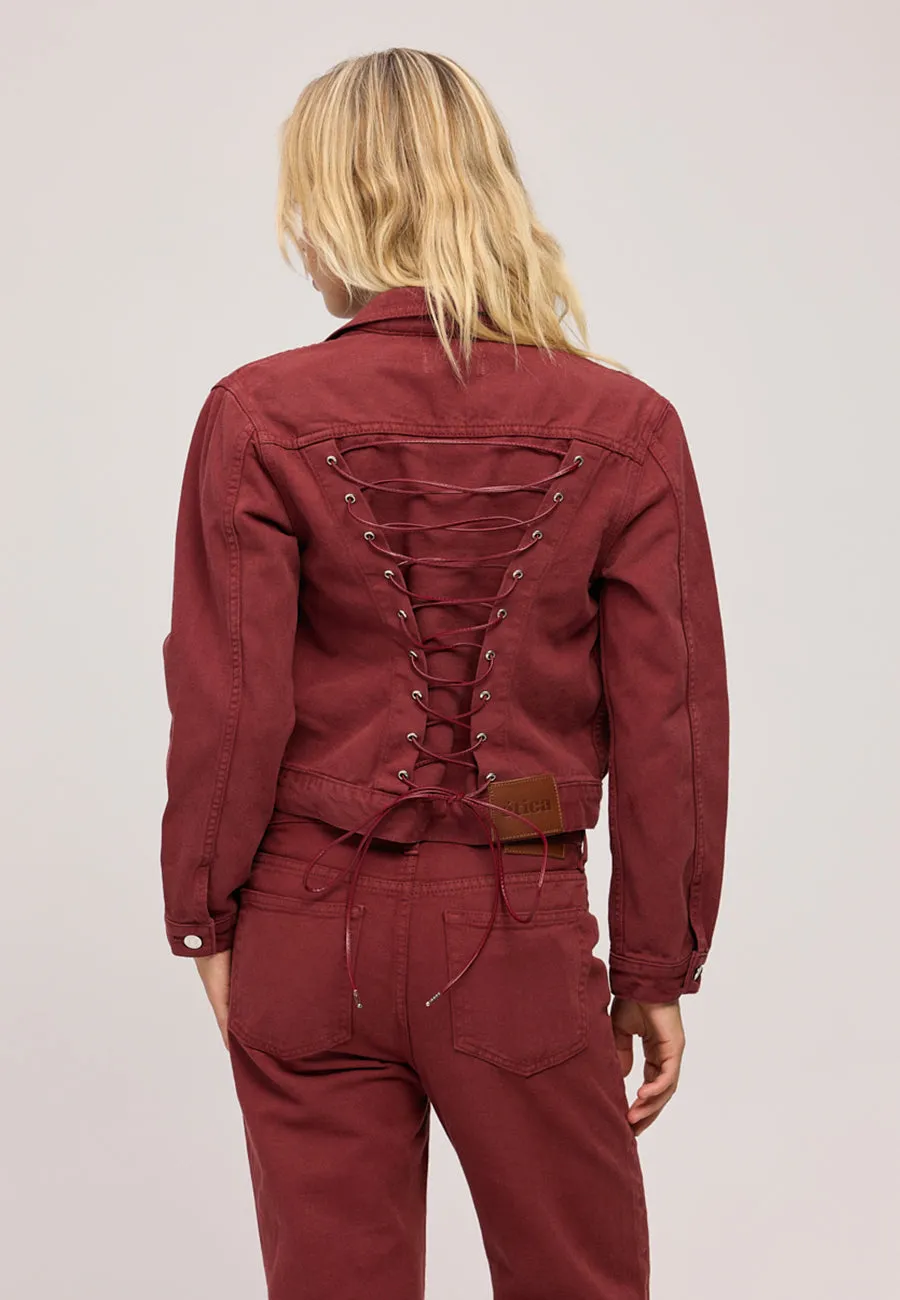 Vice Laced Jacket - Ruby sold by ÉTICA product image thumbnail 3