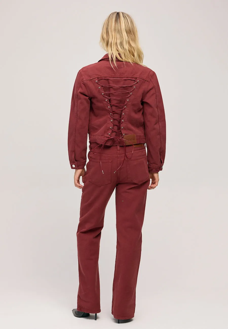 Vice Laced Jacket - Ruby sold by ÉTICA product image thumbnail 4
