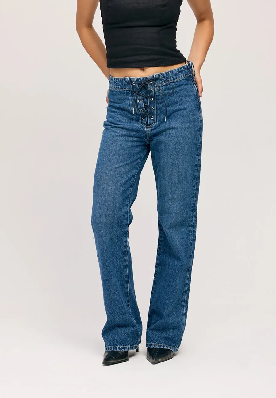 Hendrix Laced Mid Rise Straight - Celestia sold by ÉTICA product image thumbnail 4