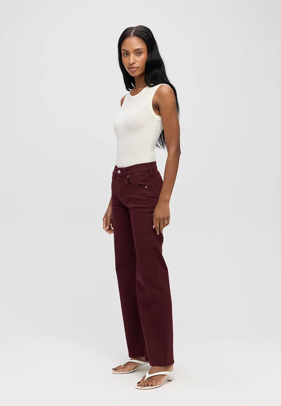 Romi French Wide Leg - Winetasting (FINAL SALE) sold by ÉTICA product image thumbnail 4
