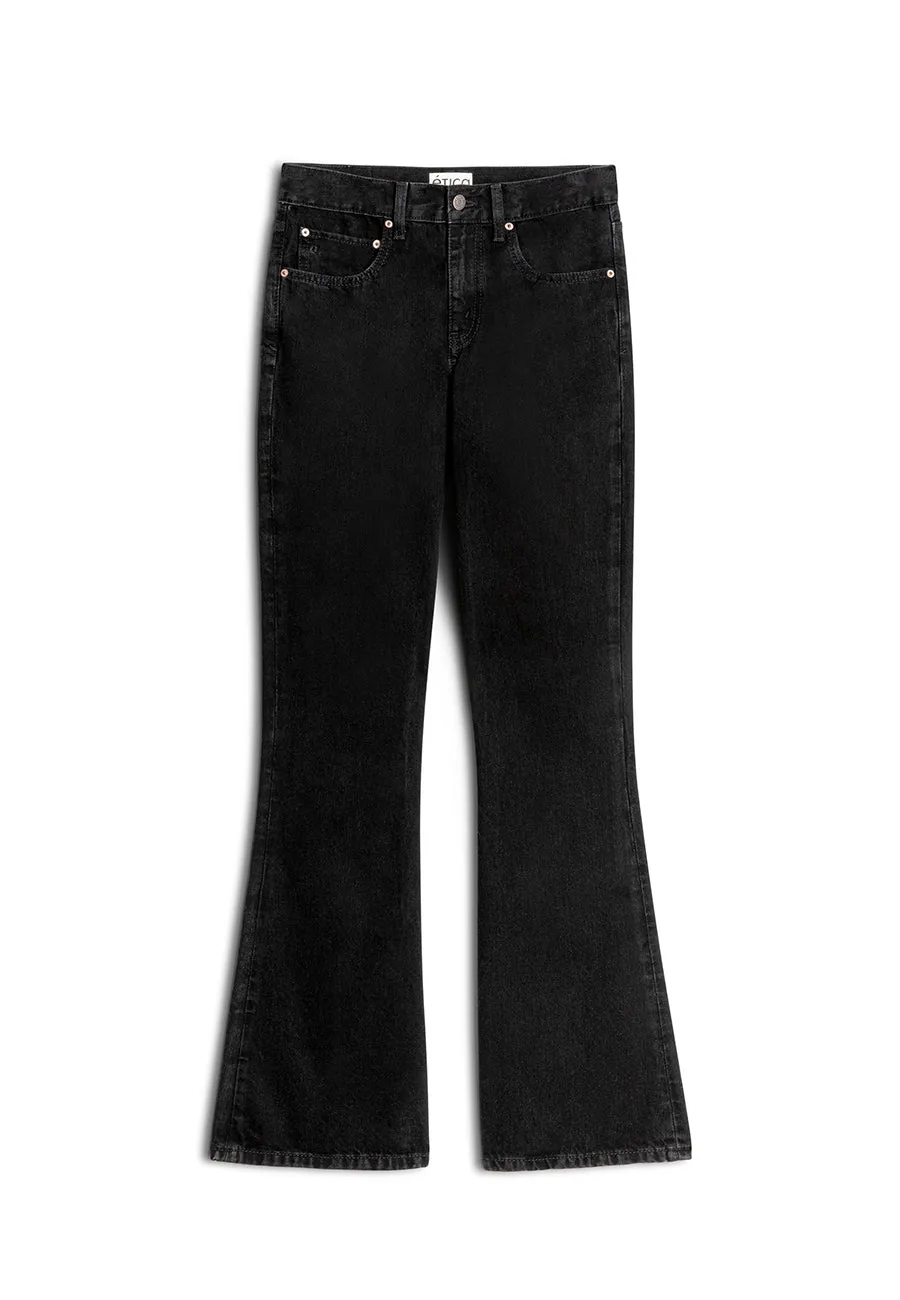 Atlanta Mid Rise Flare - Onyx sold by ÉTICA product image thumbnail 5