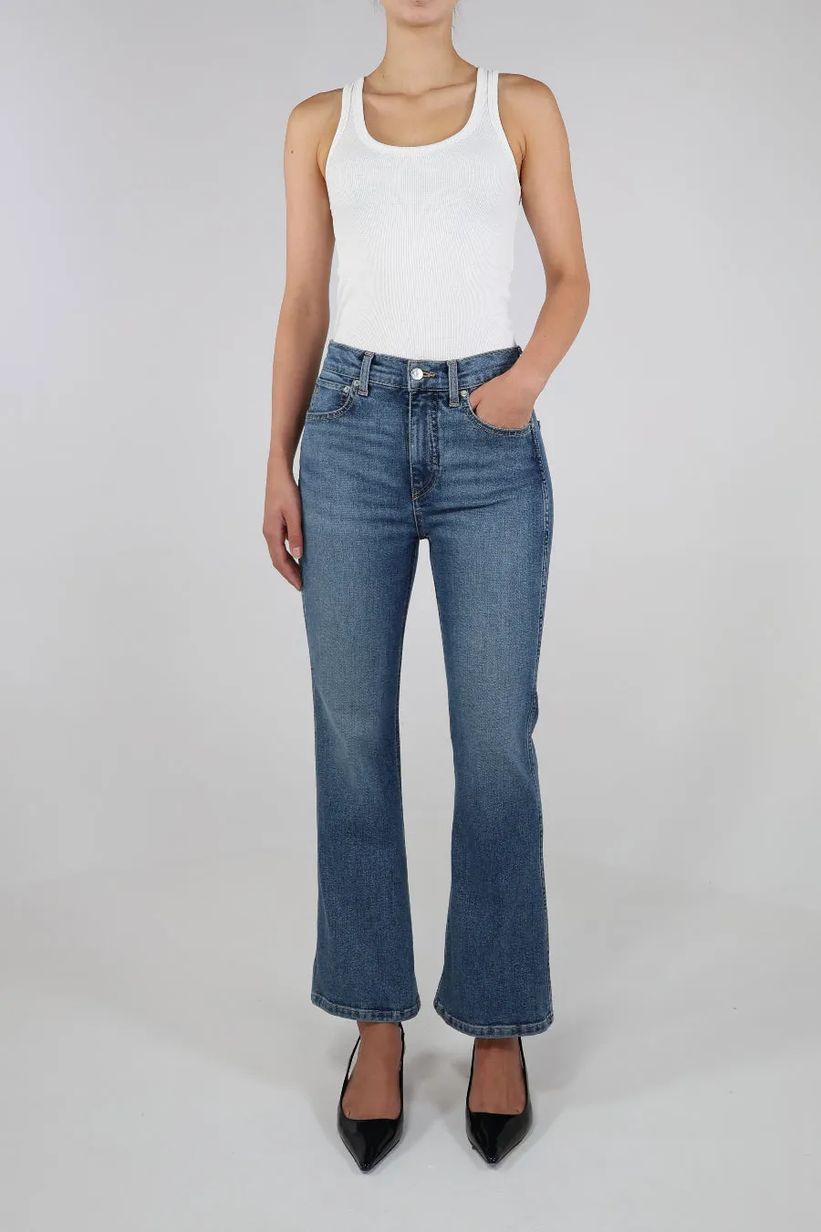Anya High Rise Modern Crop Flare - Fairhaven (FINAL SALE) sold by ÉTICA product image thumbnail 2