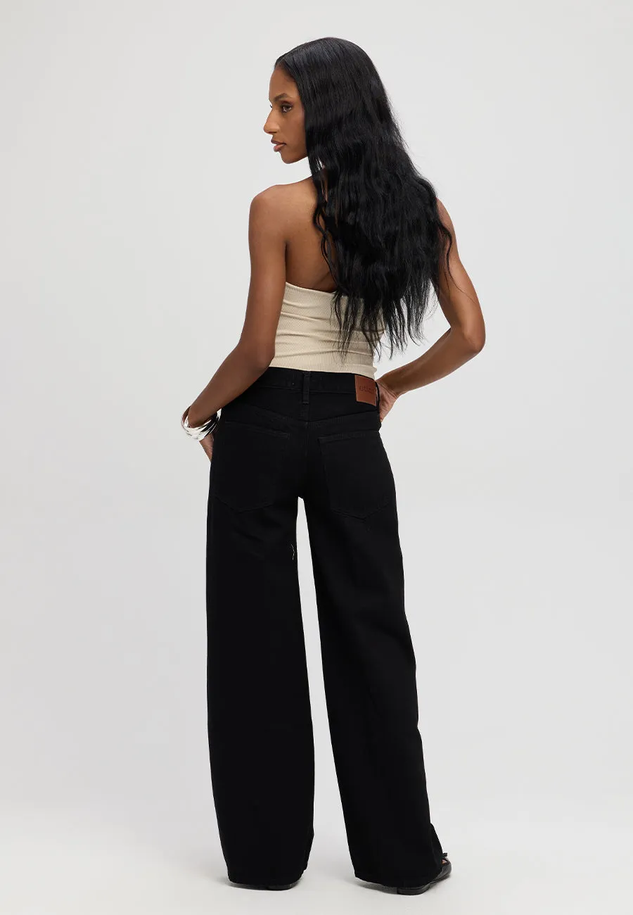 Aaliyah Low Rise Baggy - Black sold by ÉTICA product image thumbnail 3