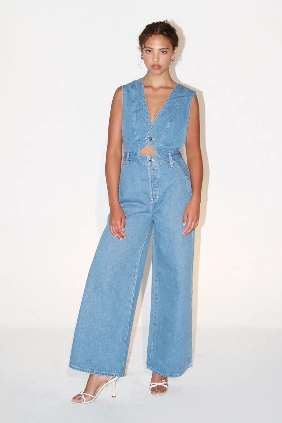 Elina Jumpsuit - Ethereal Blue sold by ÉTICA