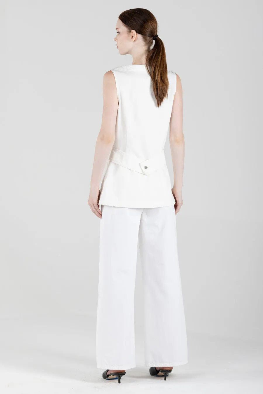 Jay Long Vest - Vintage White (FINAL SALE) sold by ÉTICA product image thumbnail 4