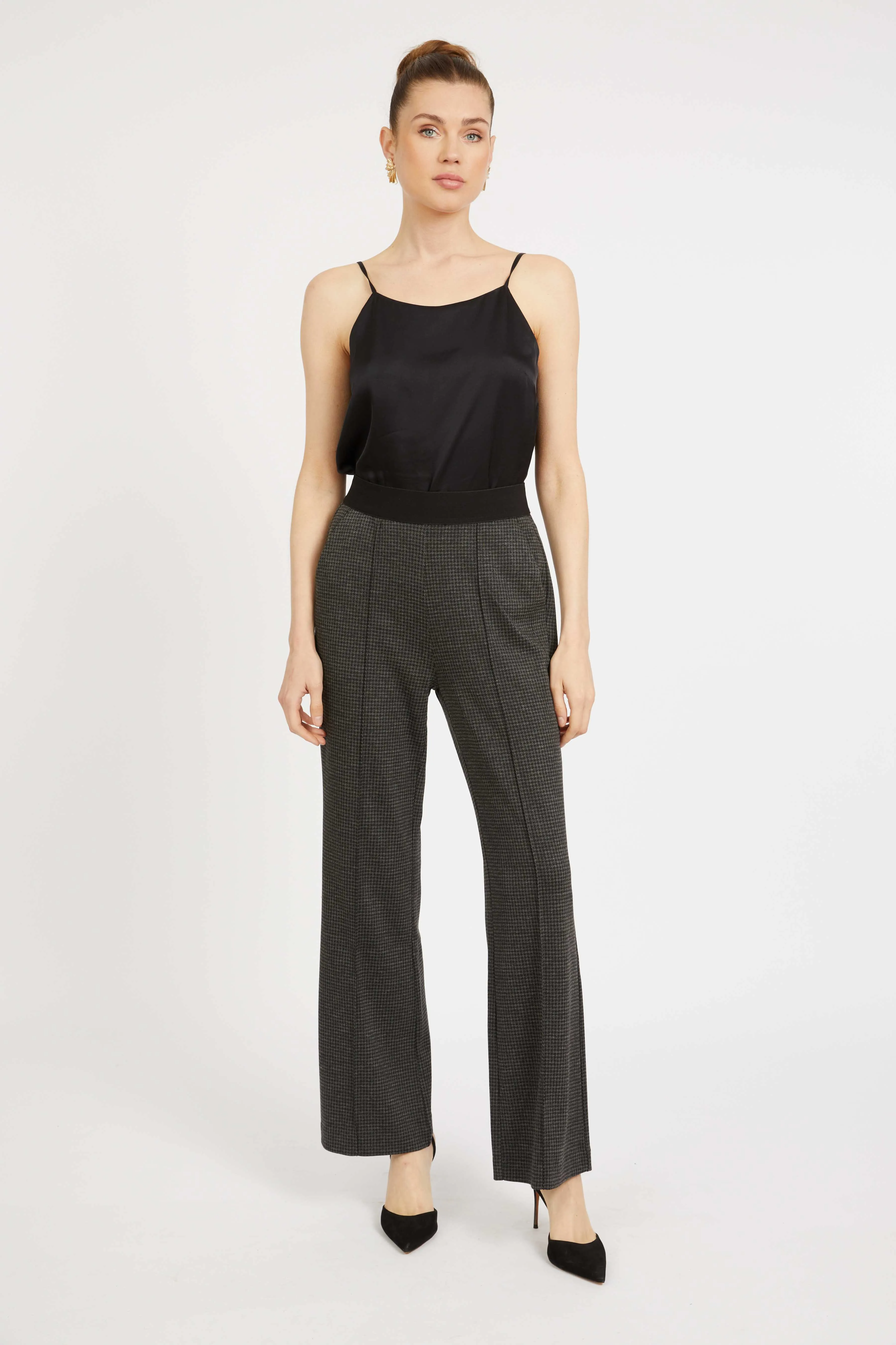 Cory Pant in Grey Houndstooth sold by CABALLERO product image thumbnail 2