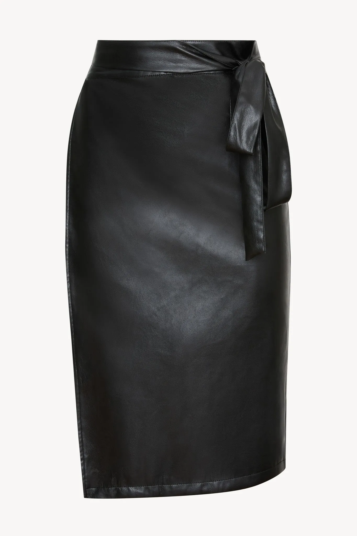 Peyton Skirt in Black Vegan Leather sold by CABALLERO
