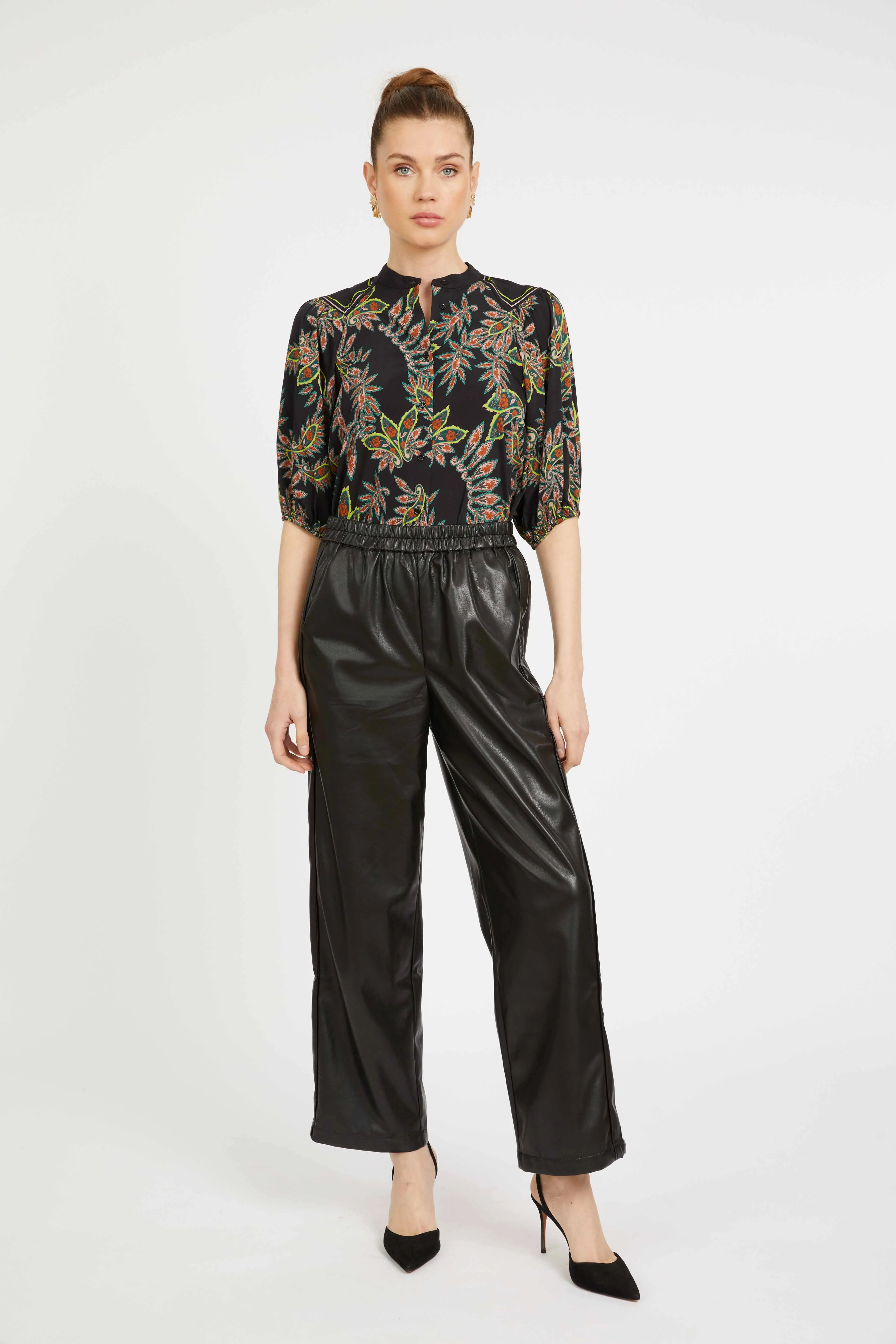 Max Pant in Black Vegan Leather sold by CABALLERO product image thumbnail 2