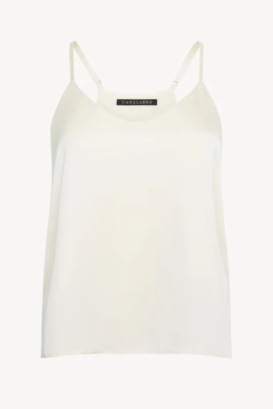 Perla Tank in Antique White made by CABALLERO