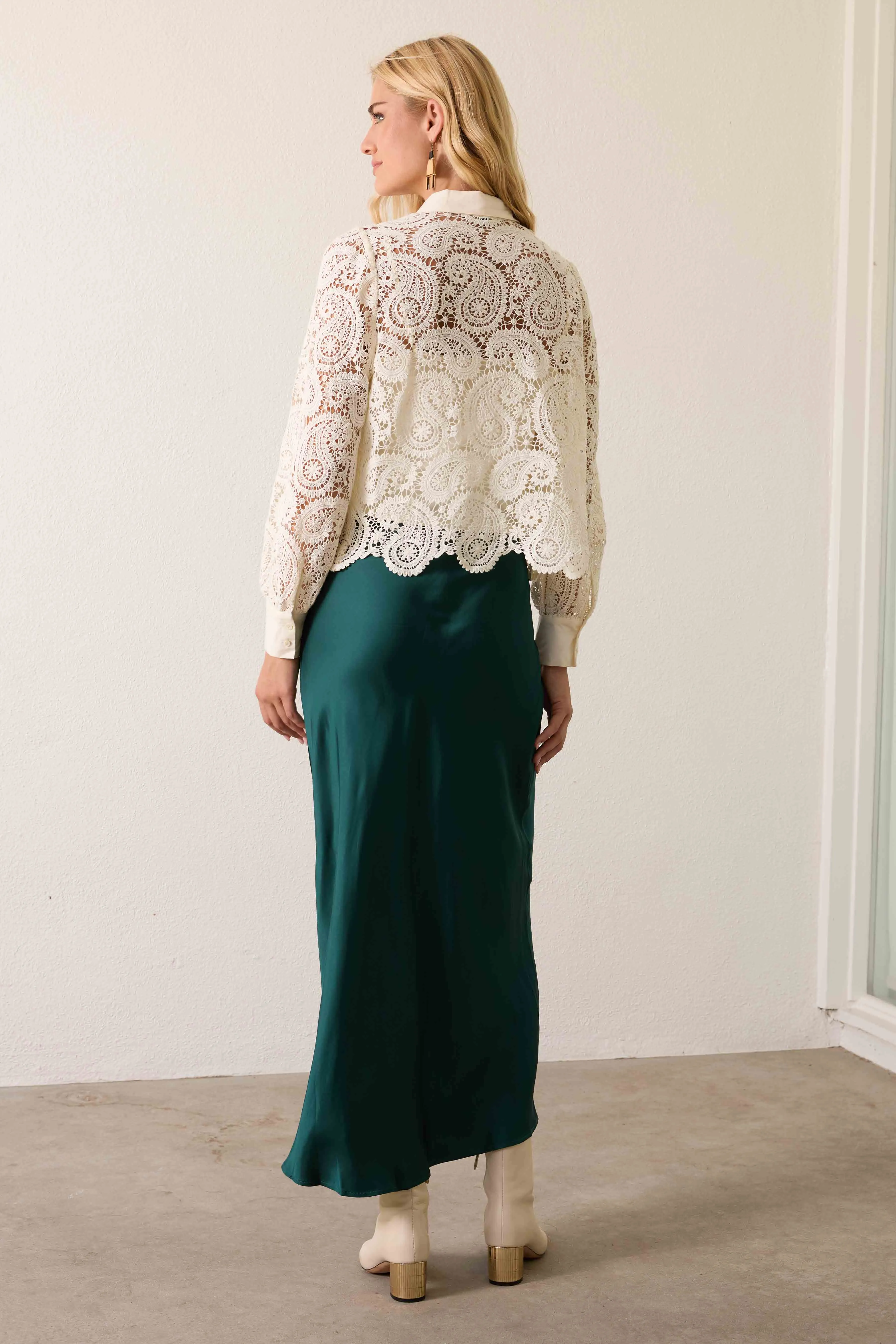 Bria Skirt in Sea Moss sold by CABALLERO product image thumbnail 4