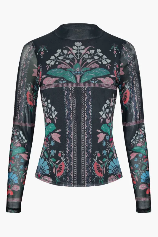 Marta Top in Twilight Bloom made by CABALLERO