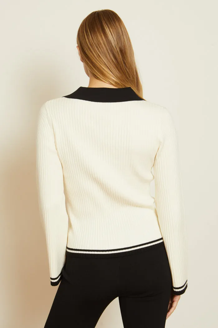 Quincy Sweater in Ivory and Black sold by CABALLERO product image thumbnail 3