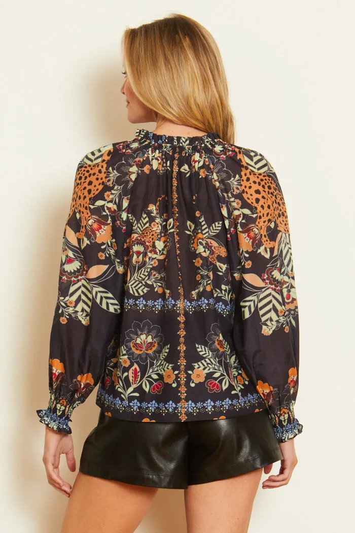 Aurelia Top in Vintage Cheetah sold by CABALLERO product image thumbnail 4