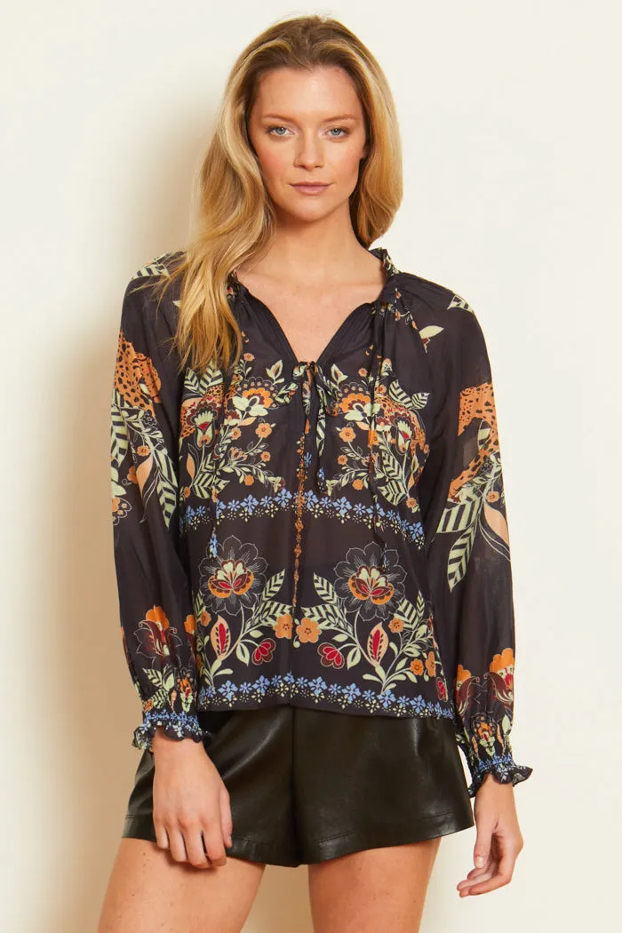 Aurelia Top in Vintage Cheetah sold by CABALLERO product image thumbnail 3