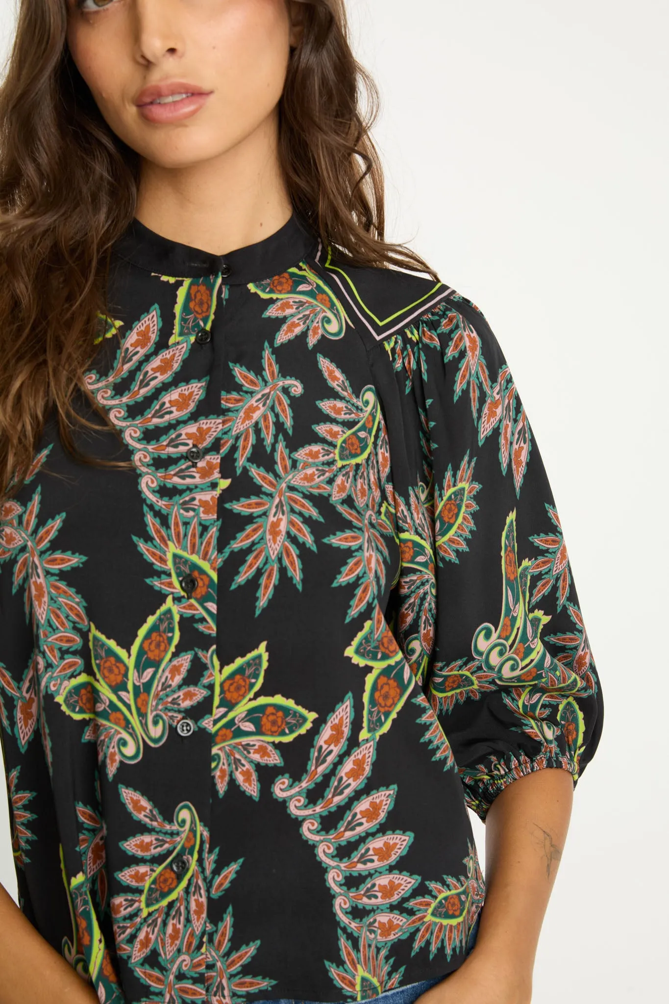 Juliette Top in Paisley Forest sold by CABALLERO product image thumbnail 5