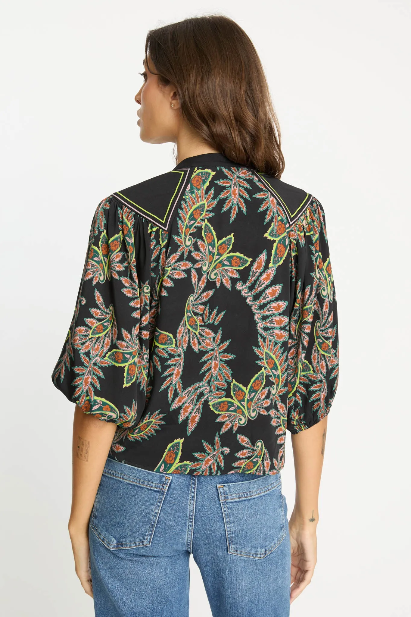 Juliette Top in Paisley Forest sold by CABALLERO product image thumbnail 4