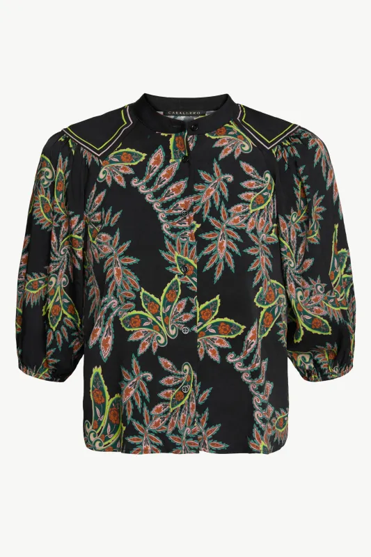 Juliette Top in Paisley Forest sold by CABALLERO