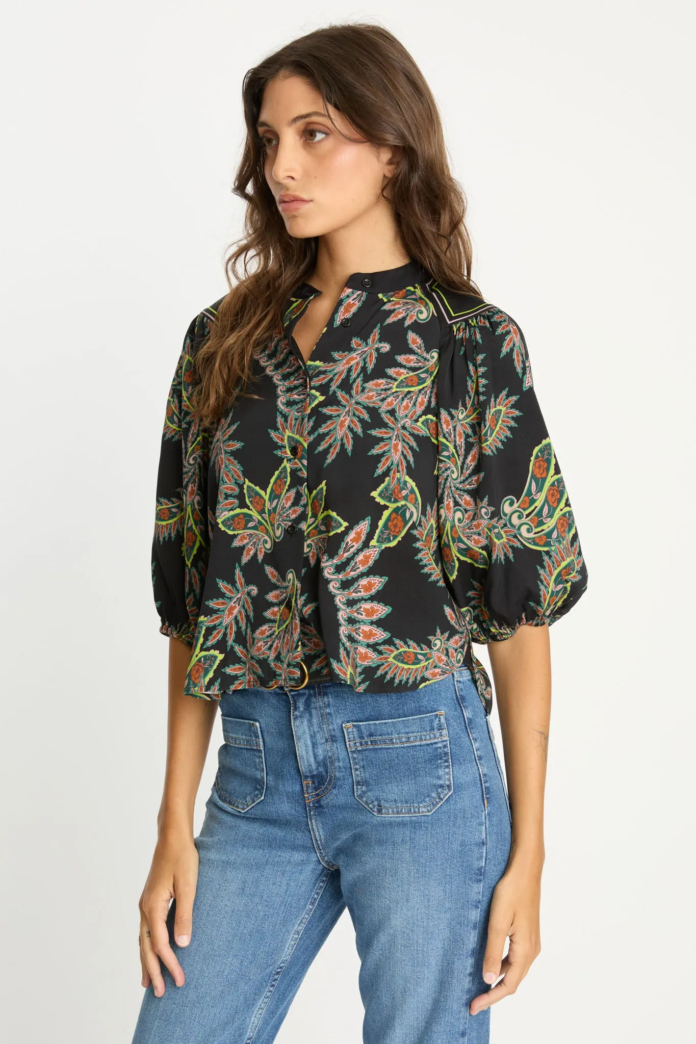 Juliette Top in Paisley Forest sold by CABALLERO product image thumbnail 3