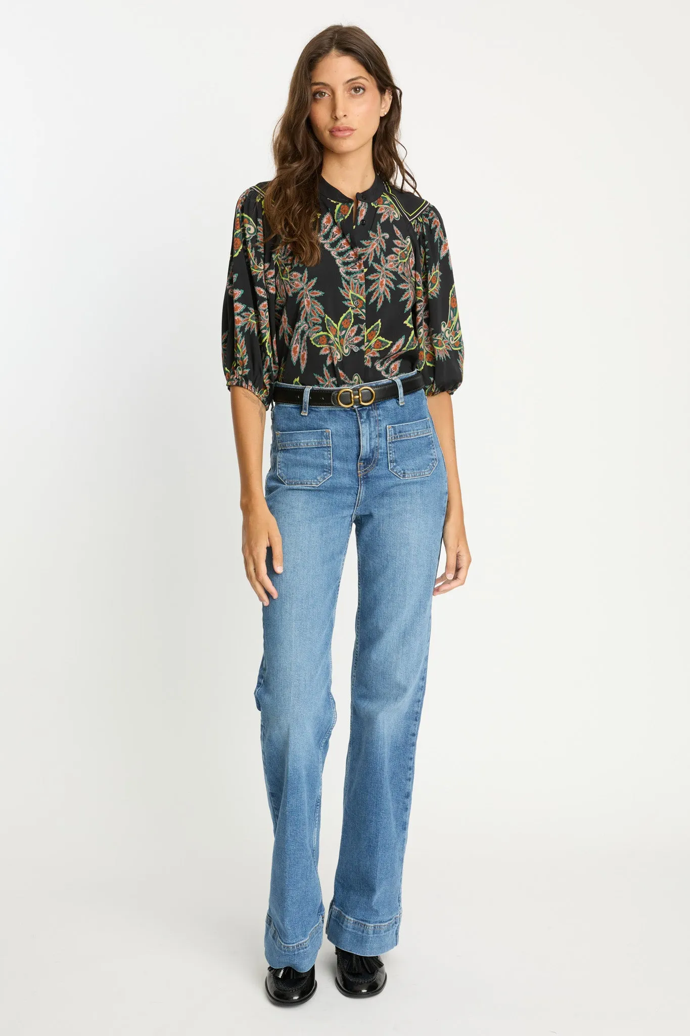 Juliette Top in Paisley Forest sold by CABALLERO product image thumbnail 2