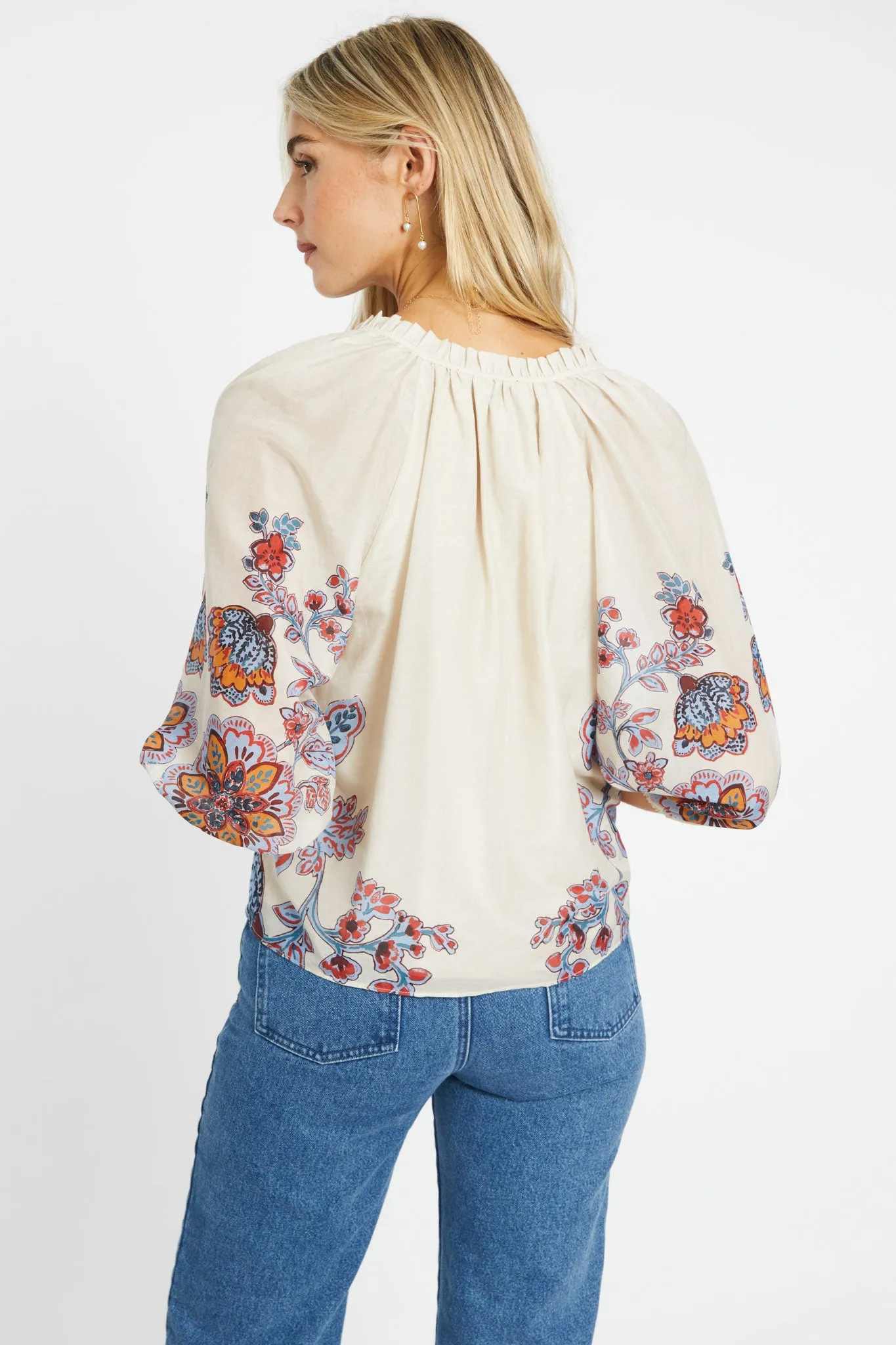 Zara Woodblock Bloom Top sold by CABALLERO product image thumbnail 5