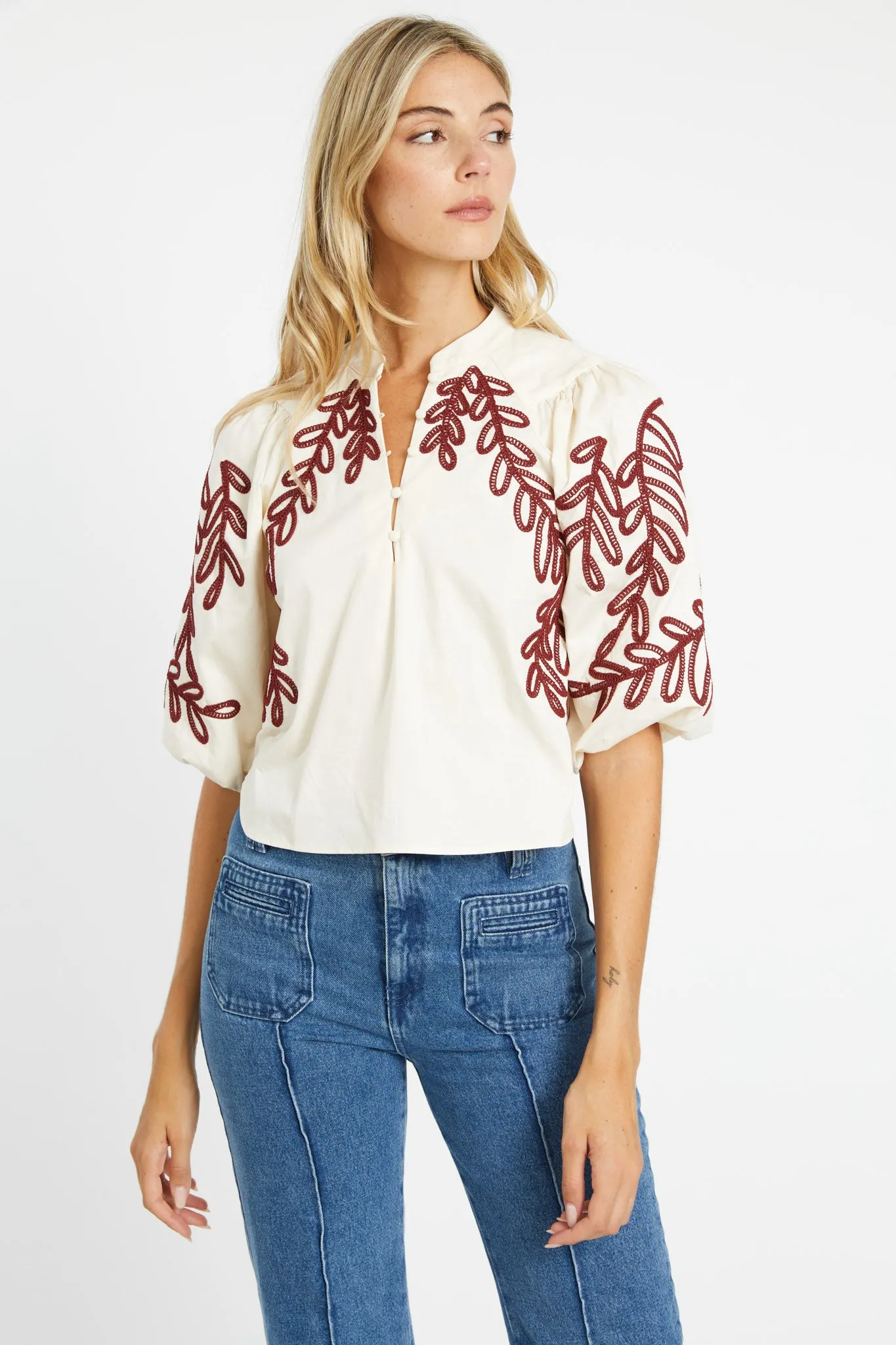 Elodie Ivory / Chocolate Top sold by CABALLERO product image thumbnail 2