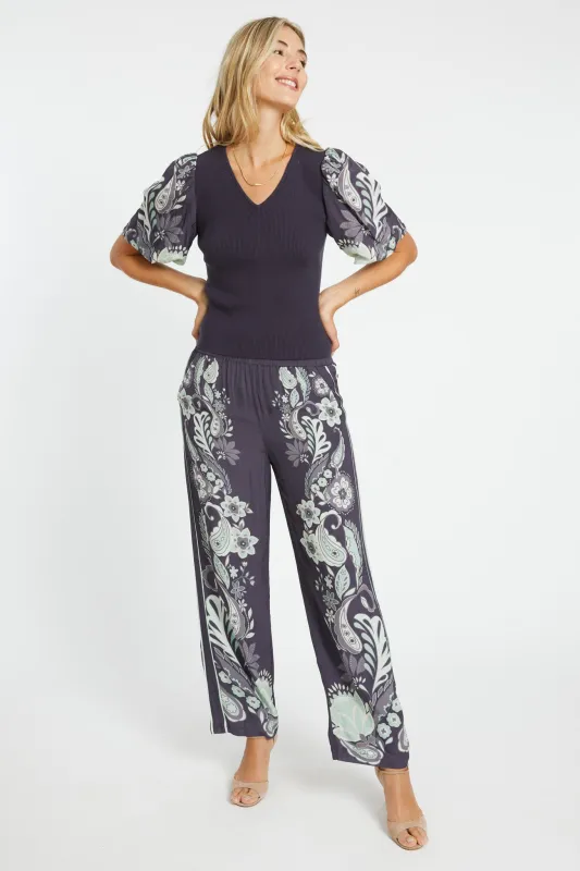 Max Graphite Protea Paisley Pant made by CABALLERO