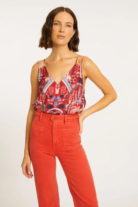 Cora Ruby Tropics Top made by CABALLERO