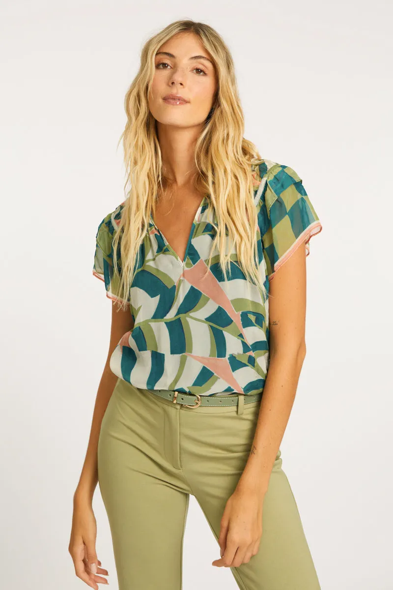 Kelsie Desert Mosaic Top sold by CABALLERO