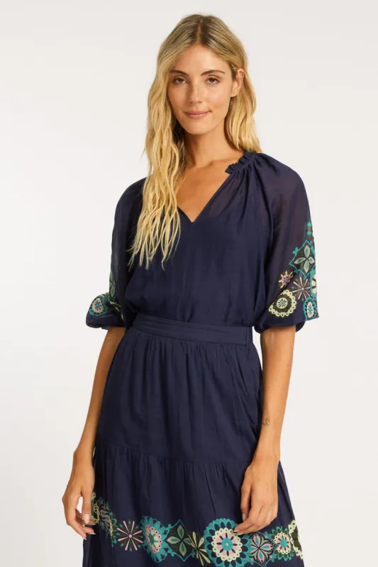 Zara Geo Bloom Top sold by CABALLERO