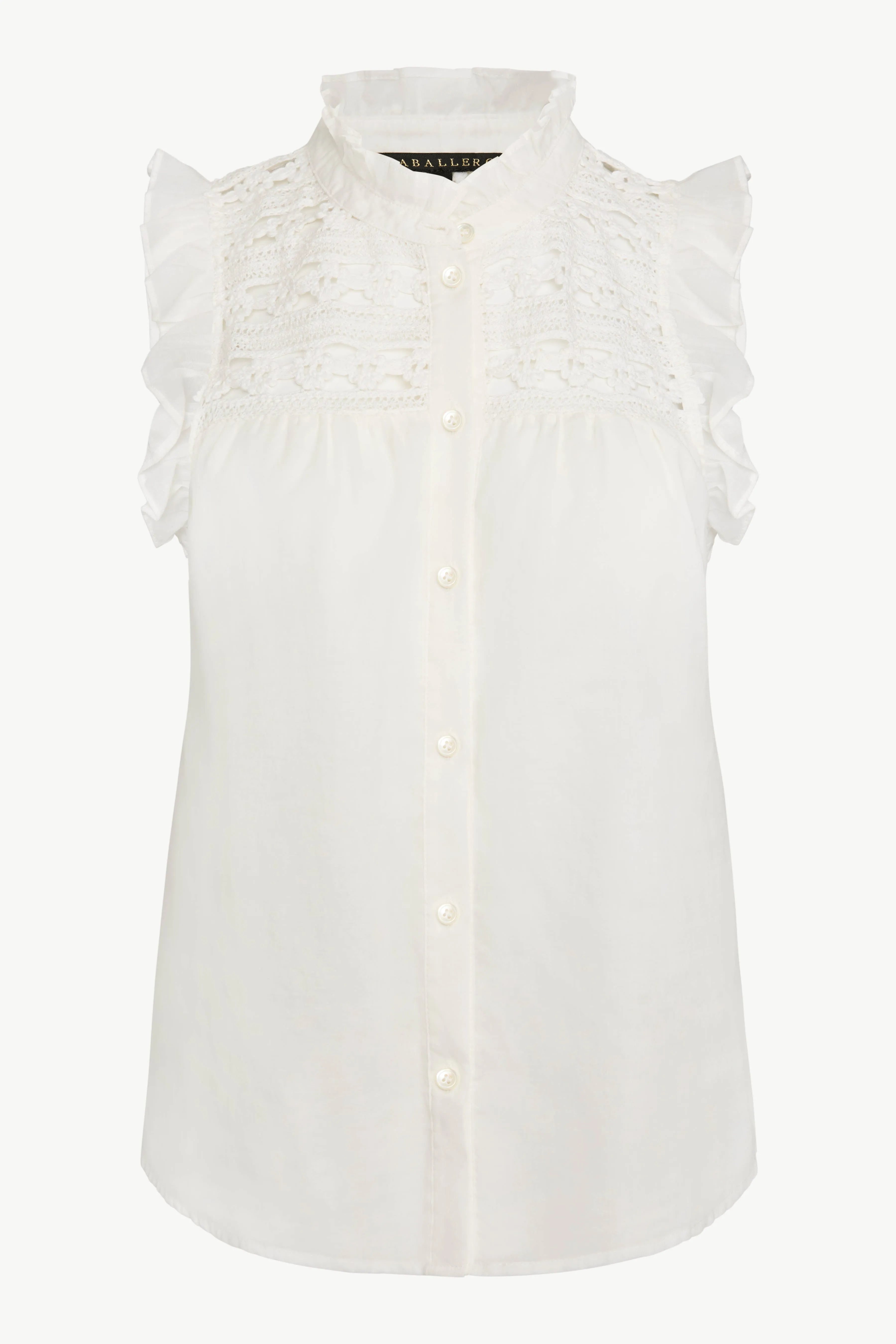 Anthea Top in White sold by CABALLERO