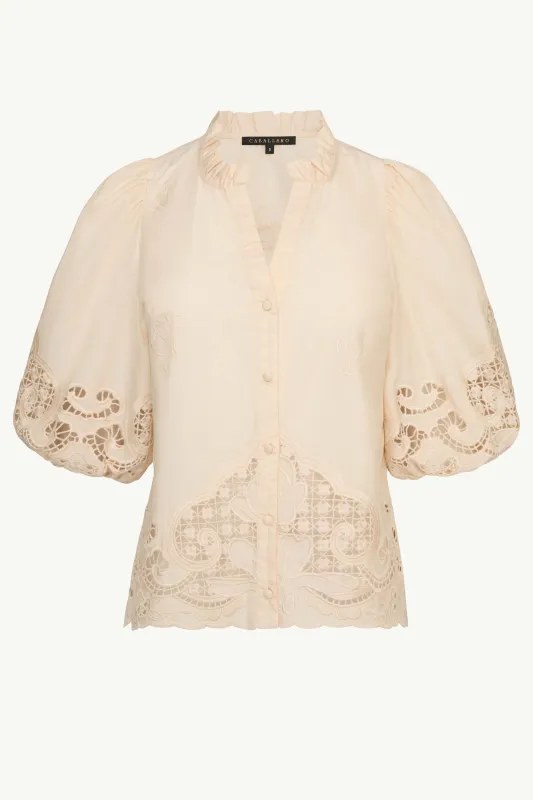 Estelle Top in Peach Dust sold by CABALLERO