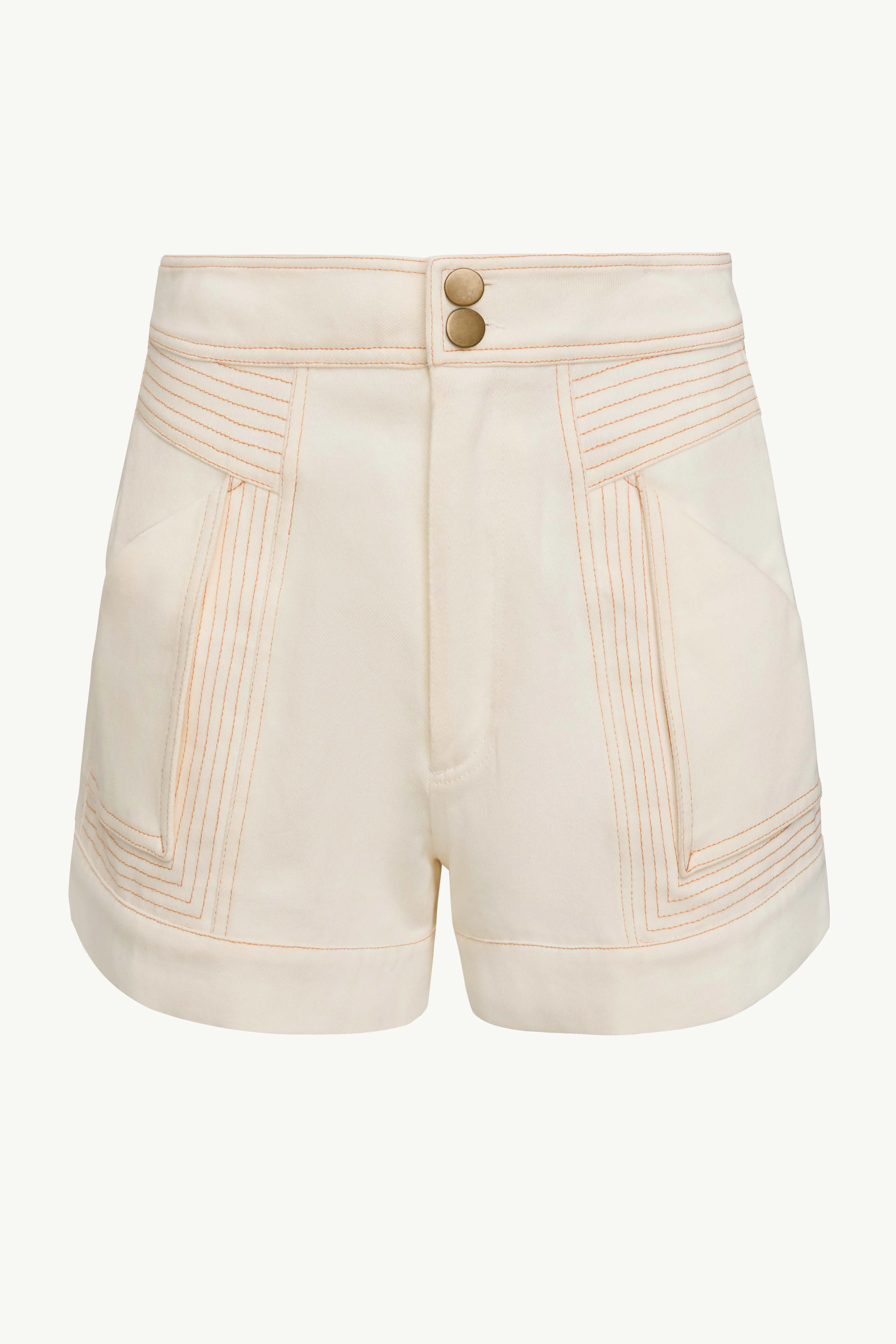 Essie Short in Cream Denim Twill sold by CABALLERO