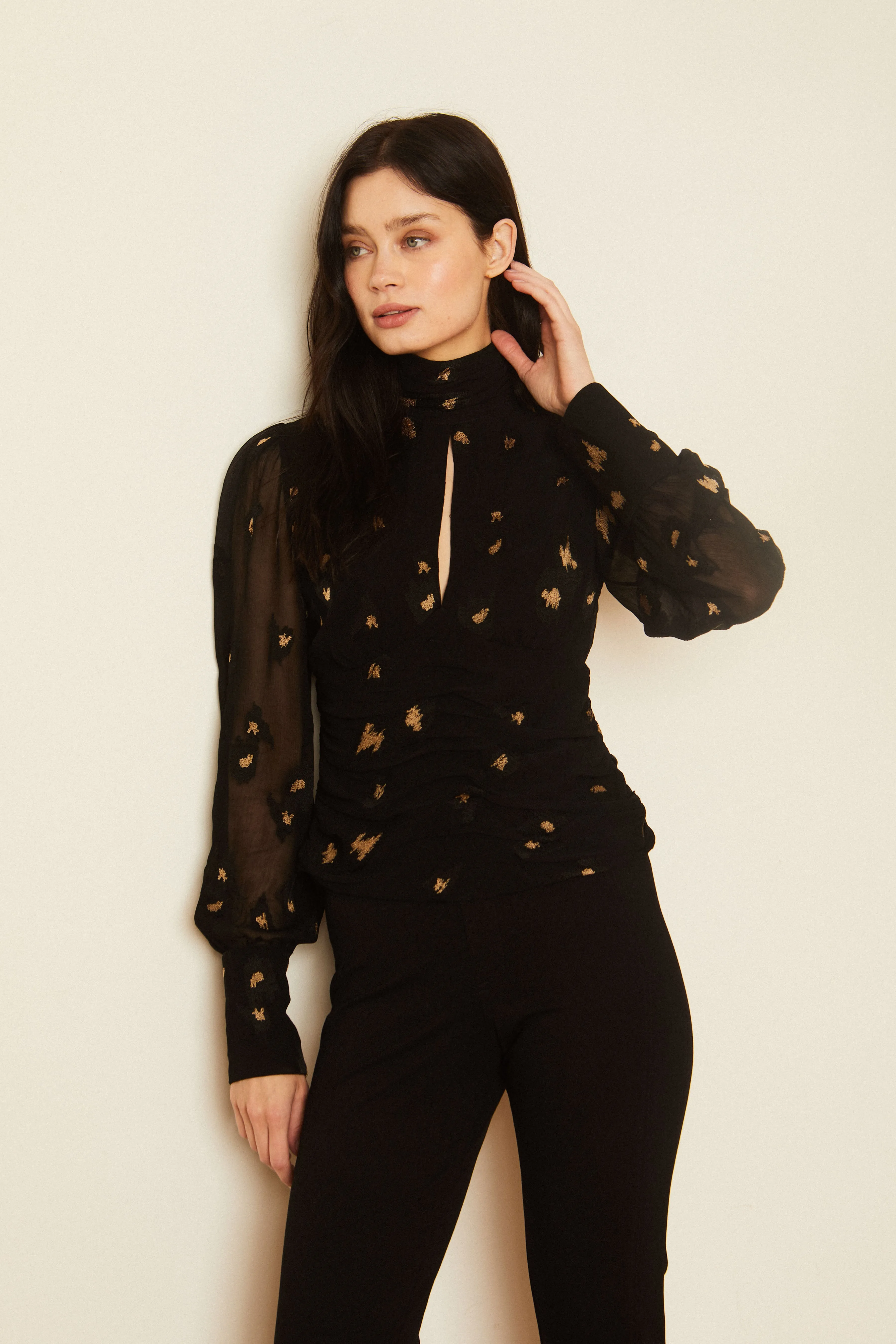 Joella Starry Night Jacquard Top sold by CABALLERO product image thumbnail 2