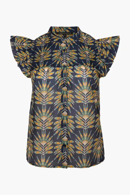 Anthea Top in Deco Plume sold by CABALLERO