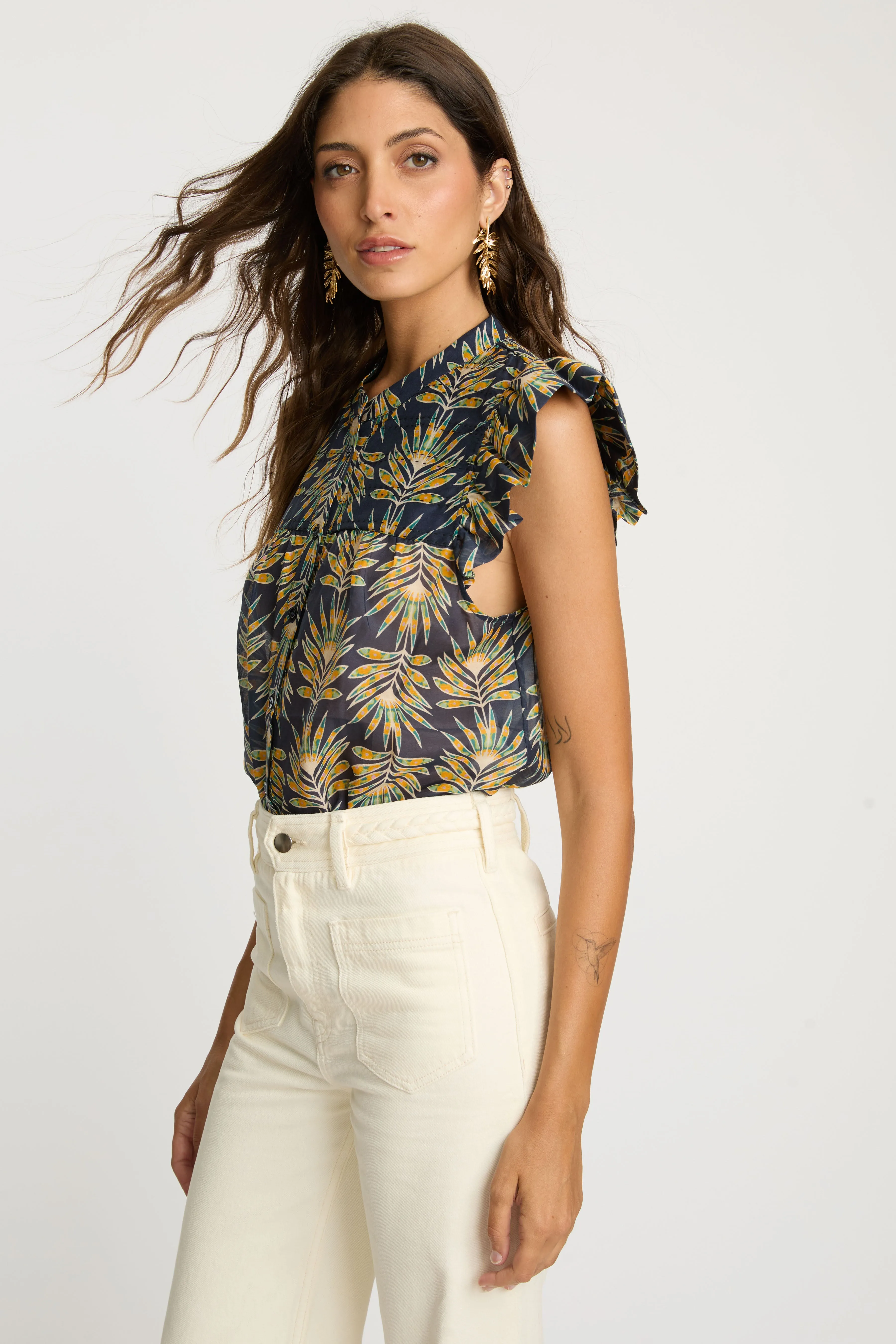 Anthea Top in Deco Plume sold by CABALLERO product image thumbnail 4