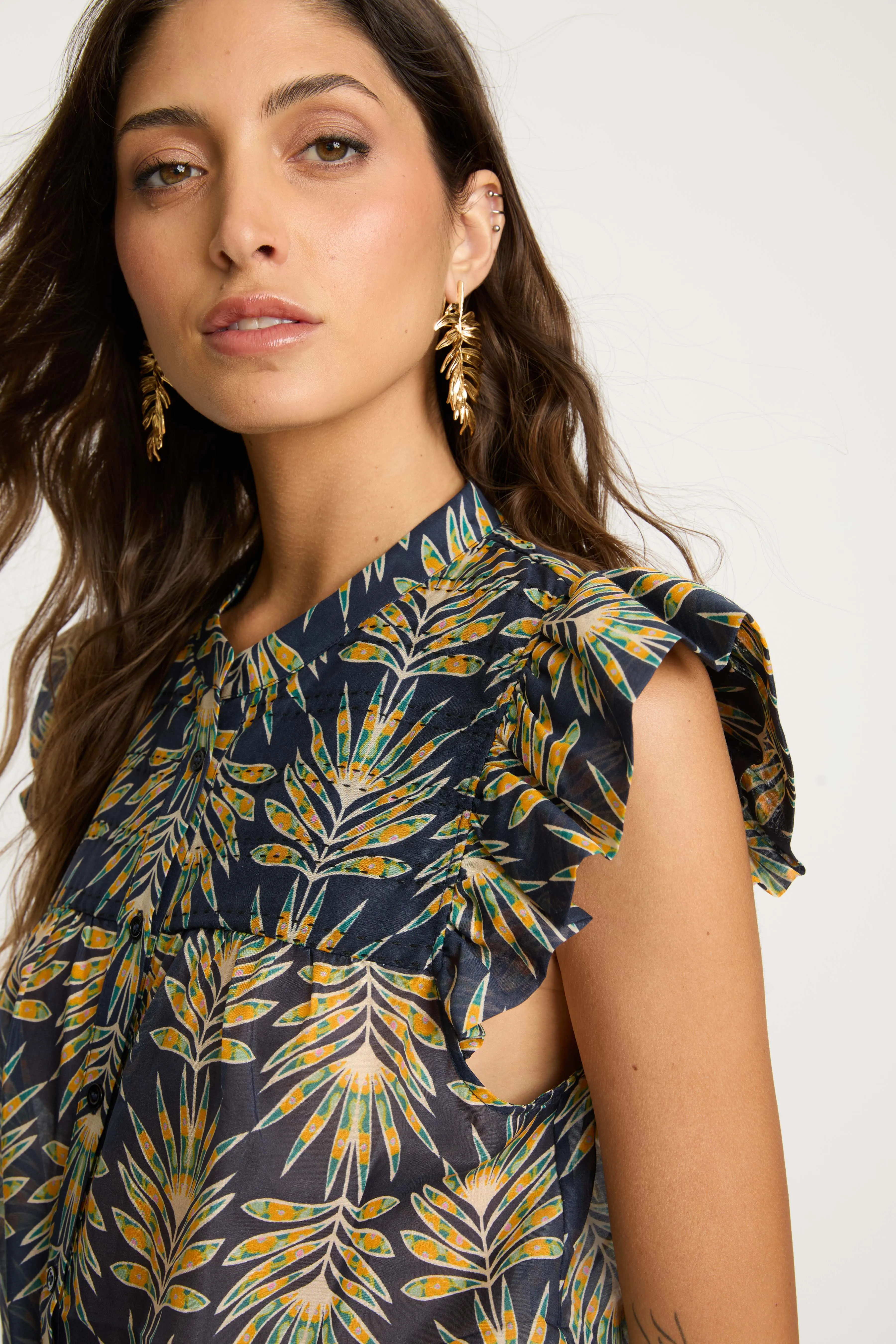 Anthea Top in Deco Plume sold by CABALLERO product image thumbnail 5