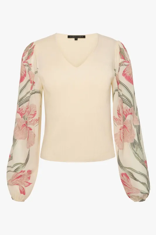 Arielle Top in Stippled Iris sold by CABALLERO