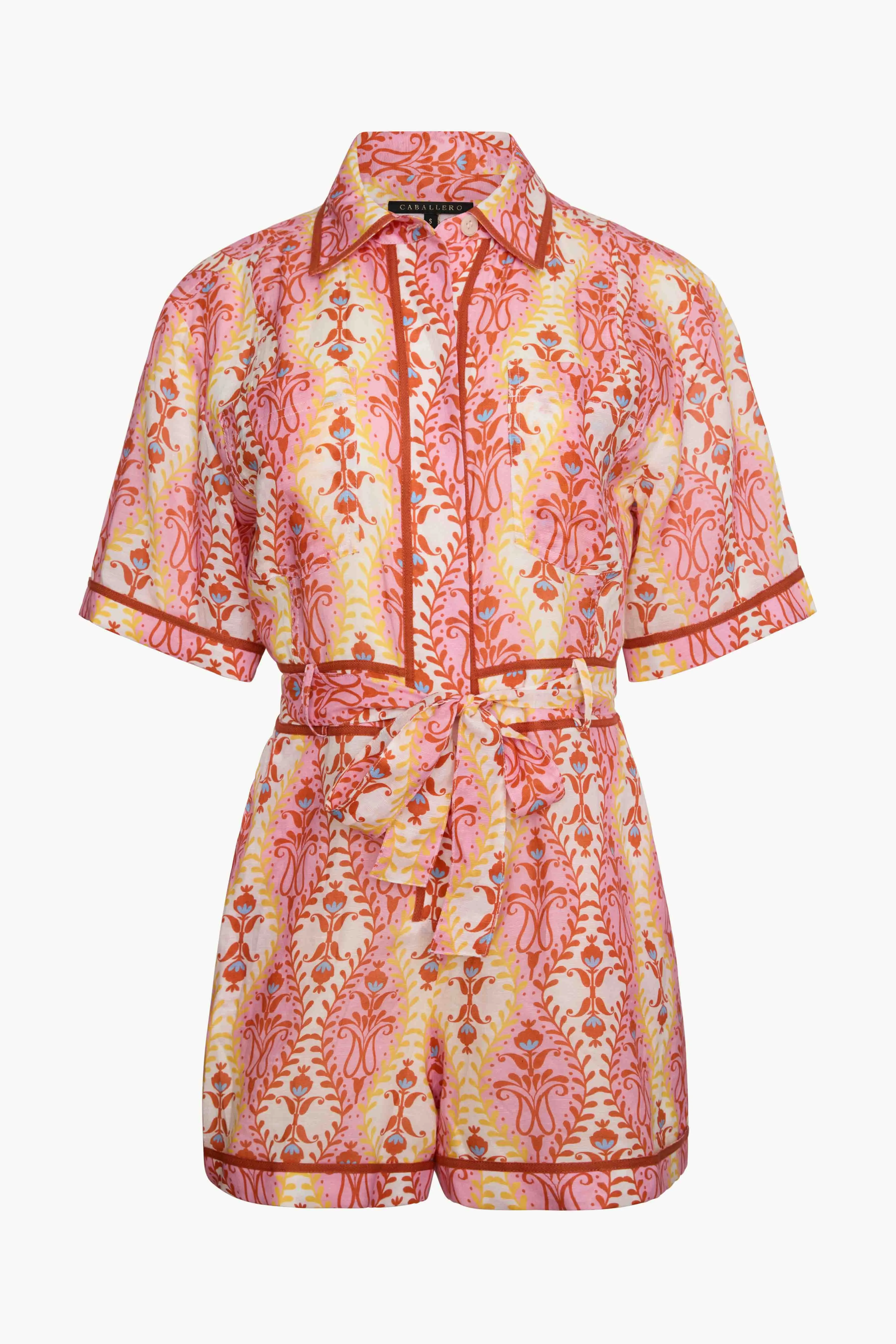 Marilyn Romper in Heritage Floral sold by CABALLERO