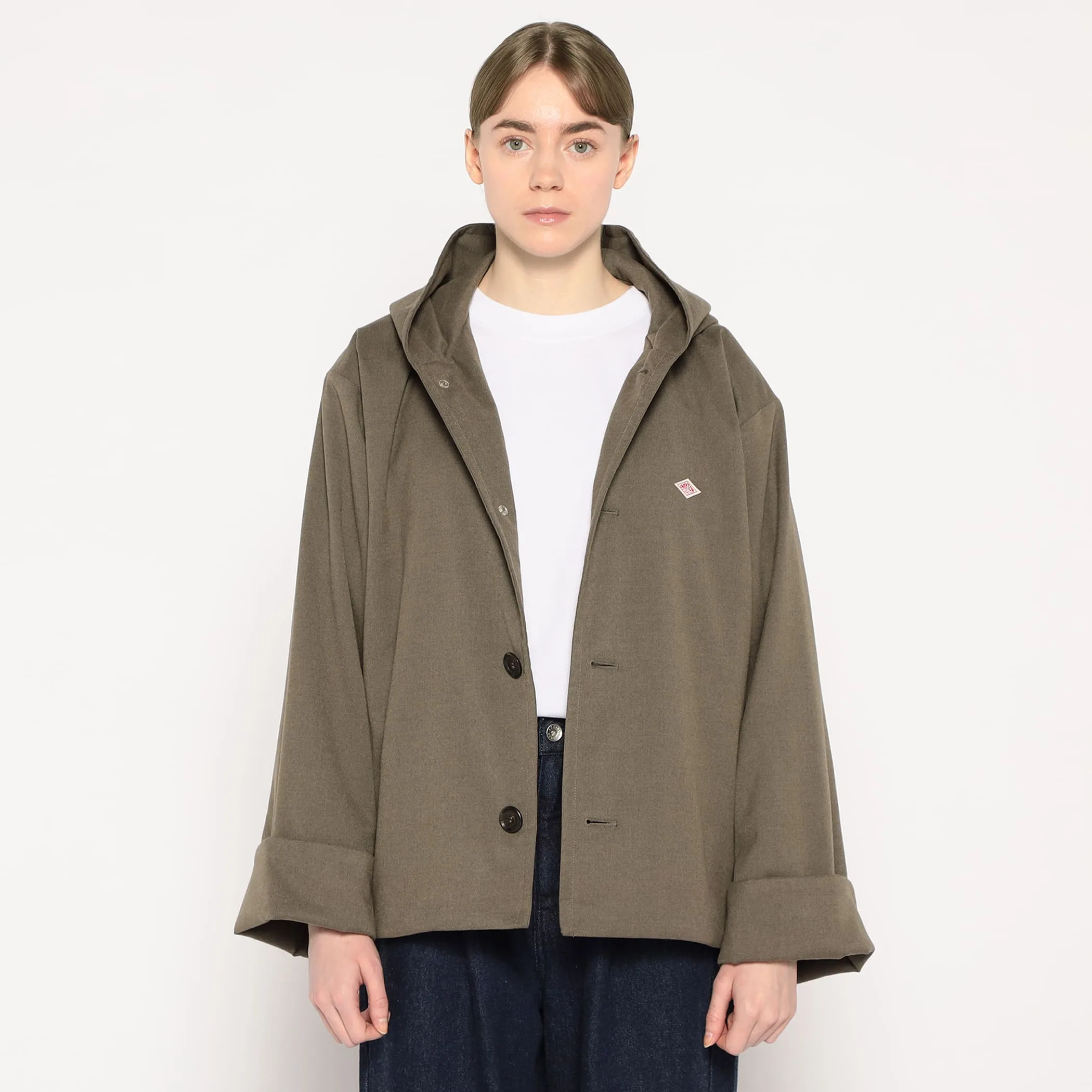 WOMEN'S WOOL LIKE INSULATION HOODED WIDE JACKET sold by Danton product image thumbnail 4