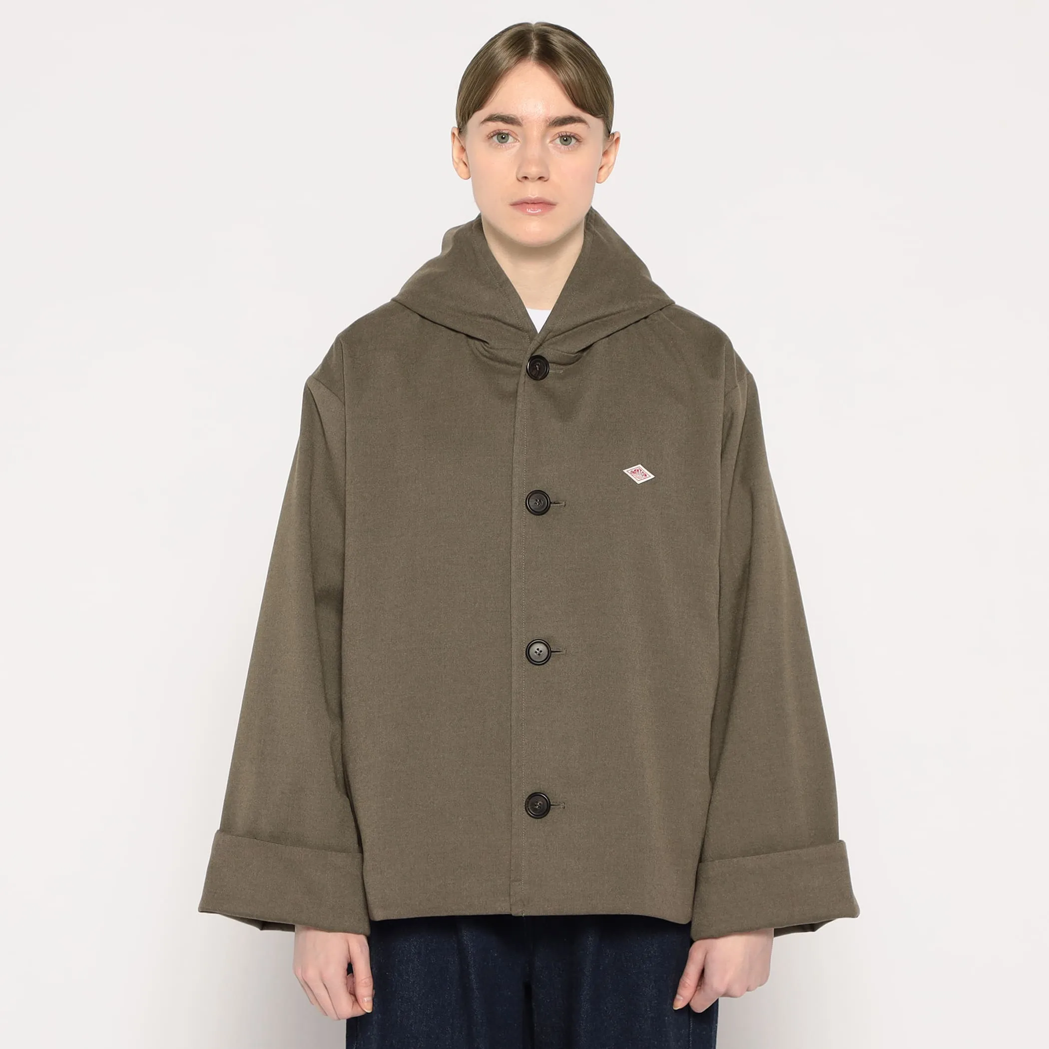 WOMEN'S WOOL LIKE INSULATION HOODED WIDE JACKET sold by Danton product image thumbnail 5