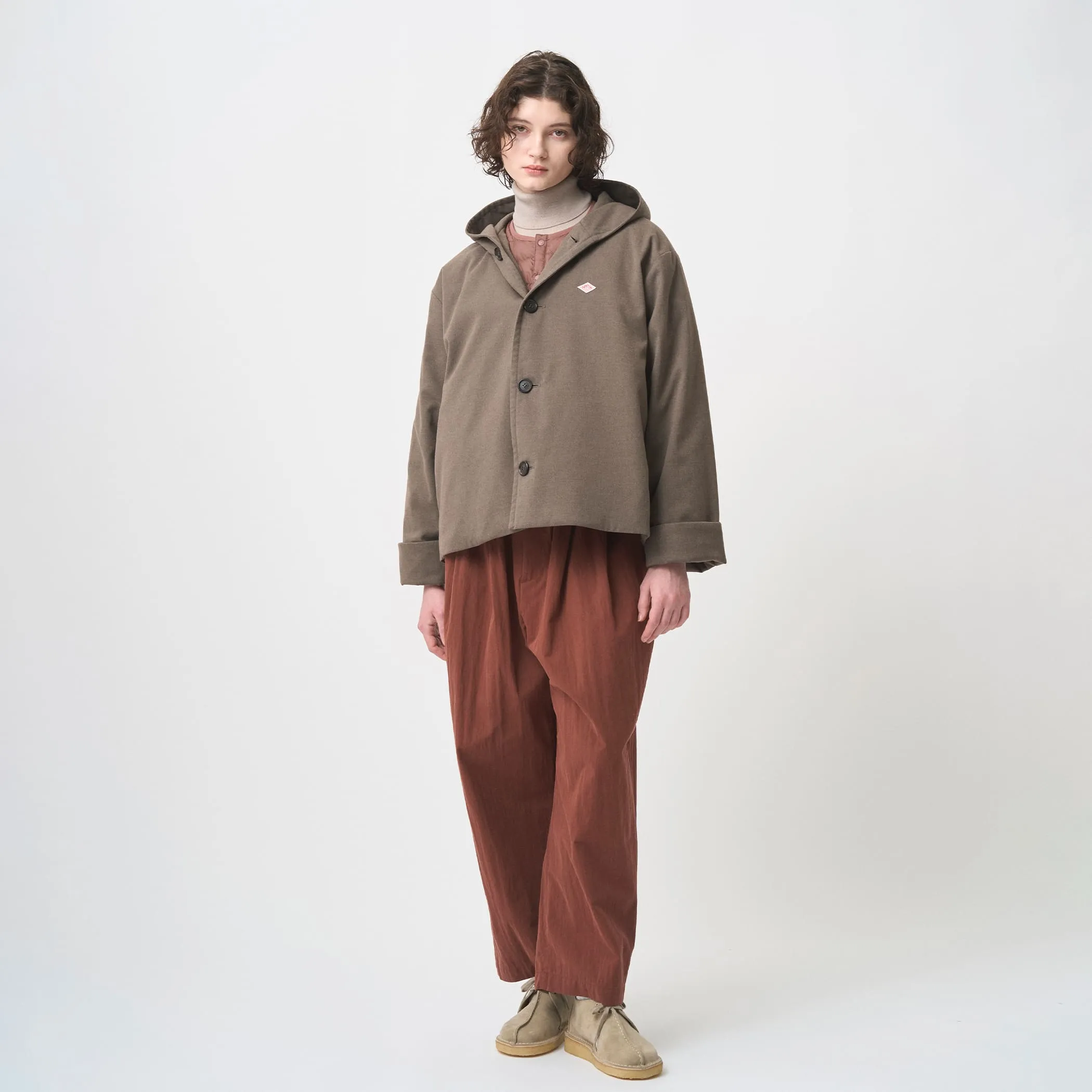 WOMEN'S WOOL LIKE INSULATION HOODED WIDE JACKET sold by Danton product image thumbnail 2