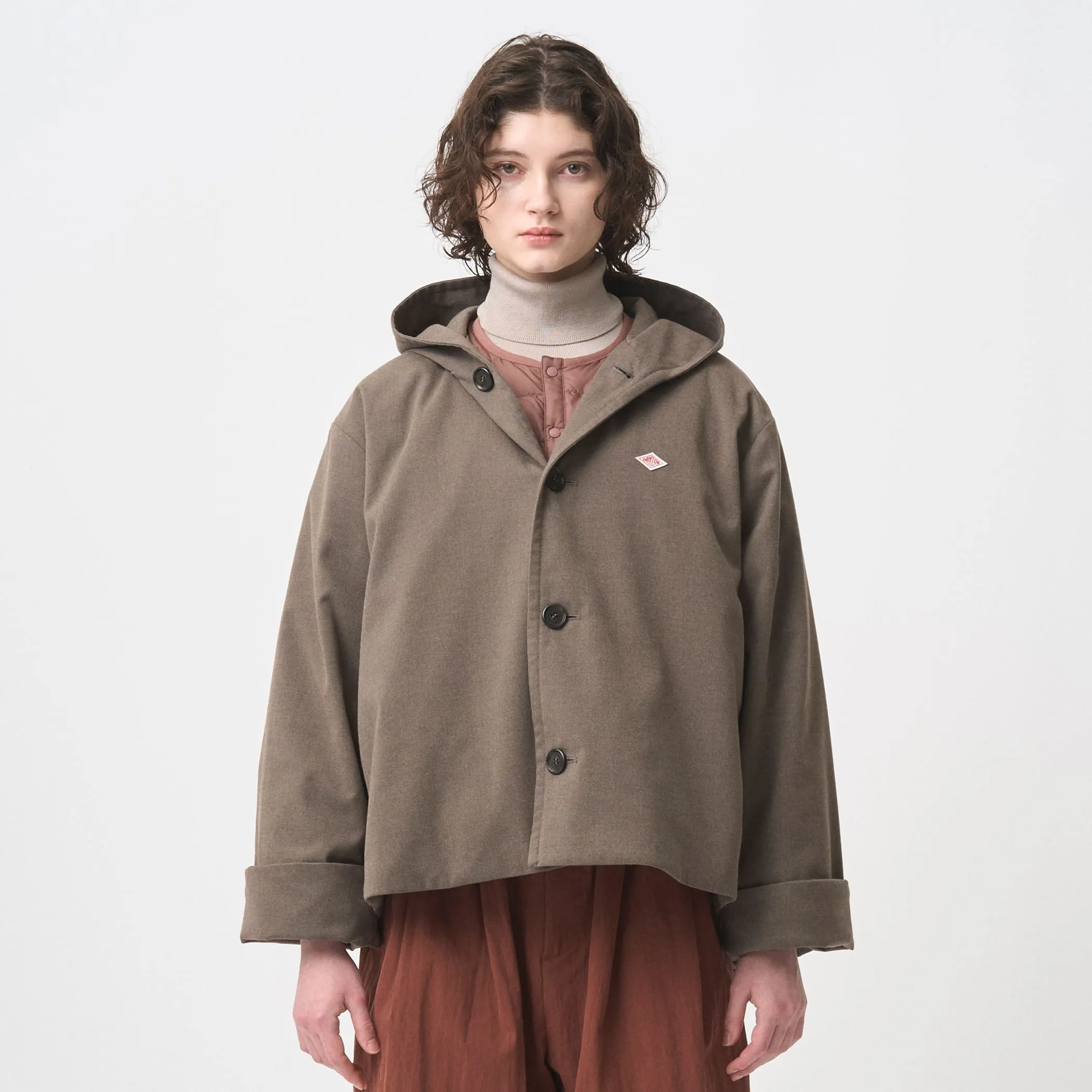 WOMEN'S WOOL LIKE INSULATION HOODED WIDE JACKET sold by Danton product image thumbnail 3
