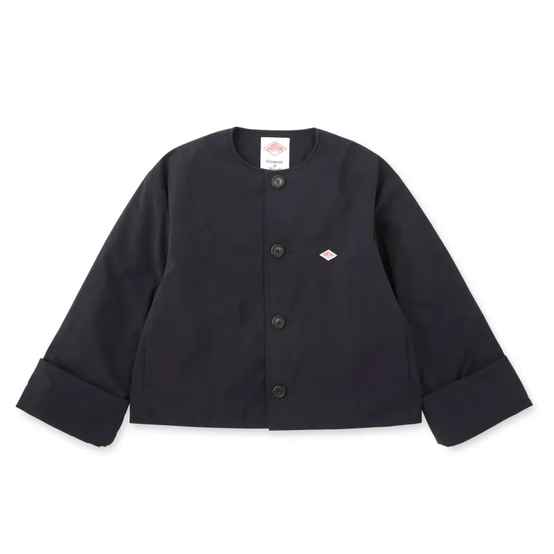 WOMEN'S INSULATION COLLARLESS WIDE JACKET made by Danton