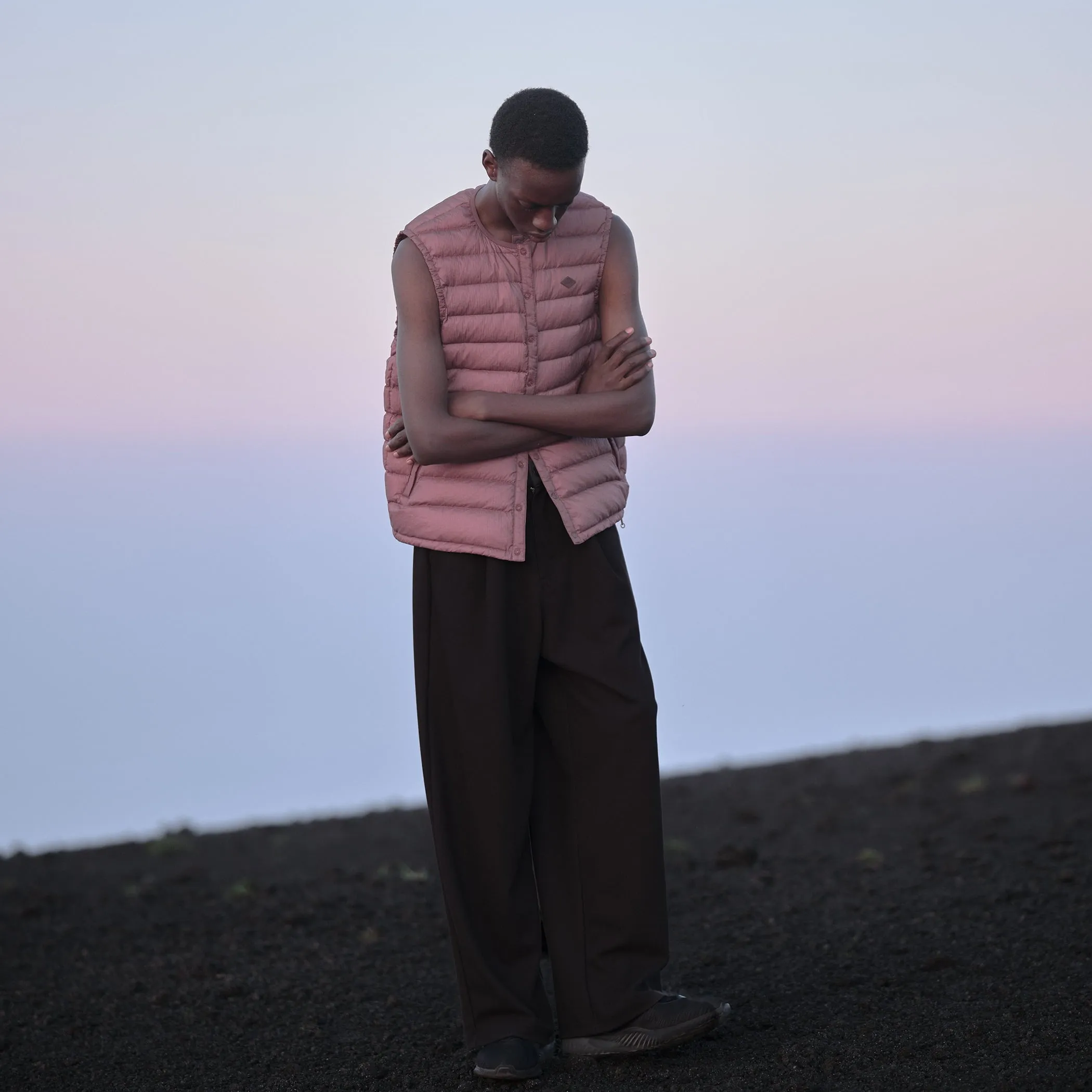 MEN'S NYLON TAFFETA WHITE GOOSE INNER DOWN VEST sold by Danton product image thumbnail 2