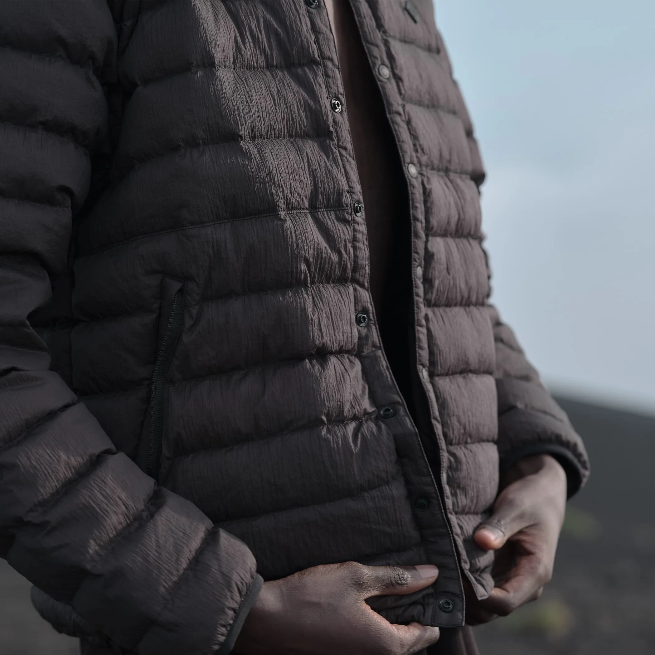 MEN'S NYLON TAFFETA WHITE GOOSE INNER DOWN JACKET sold by Danton product image thumbnail 5