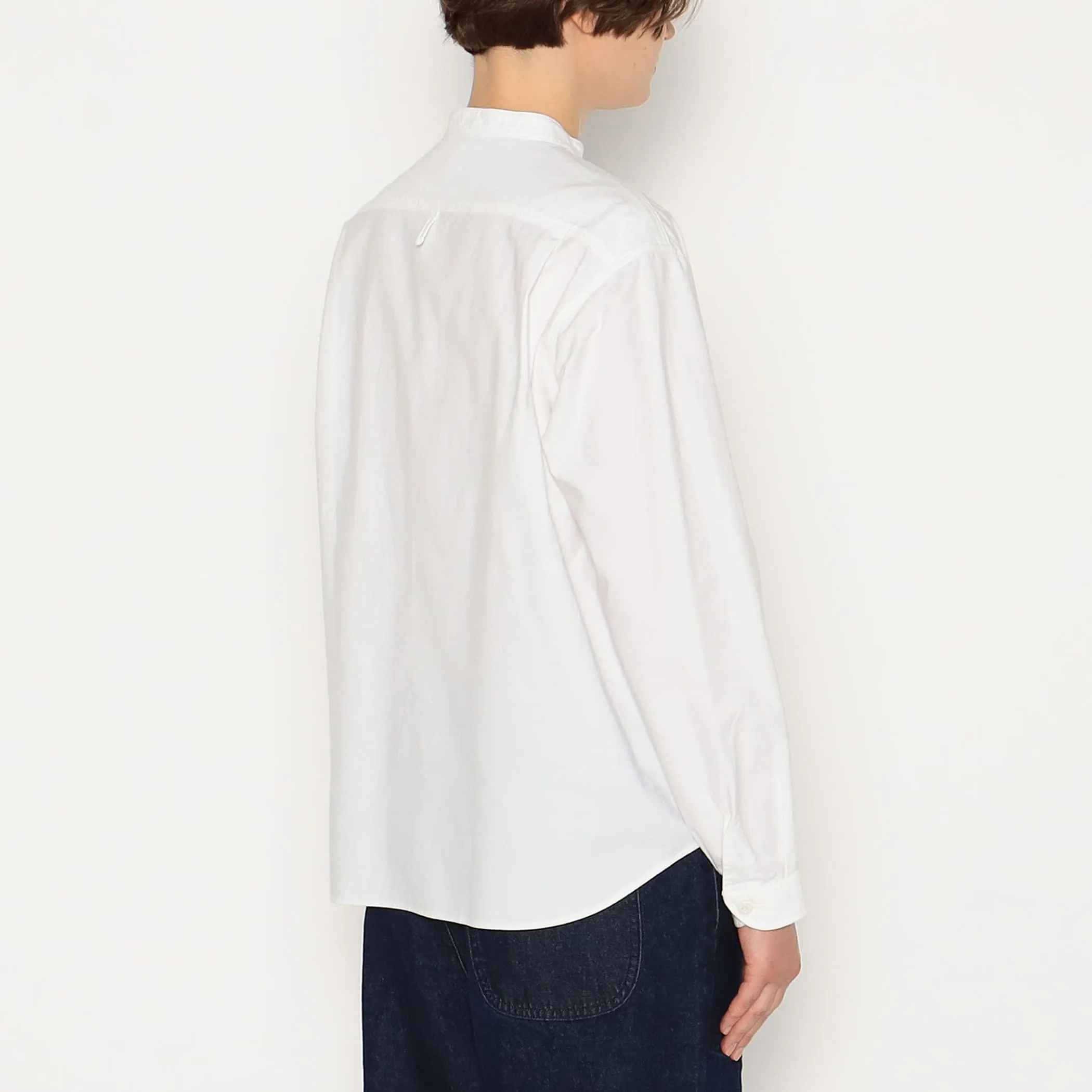 WOMEN'S OXFORD BAND COLLAR SHIRT PLAIN sold by Danton product image thumbnail 5