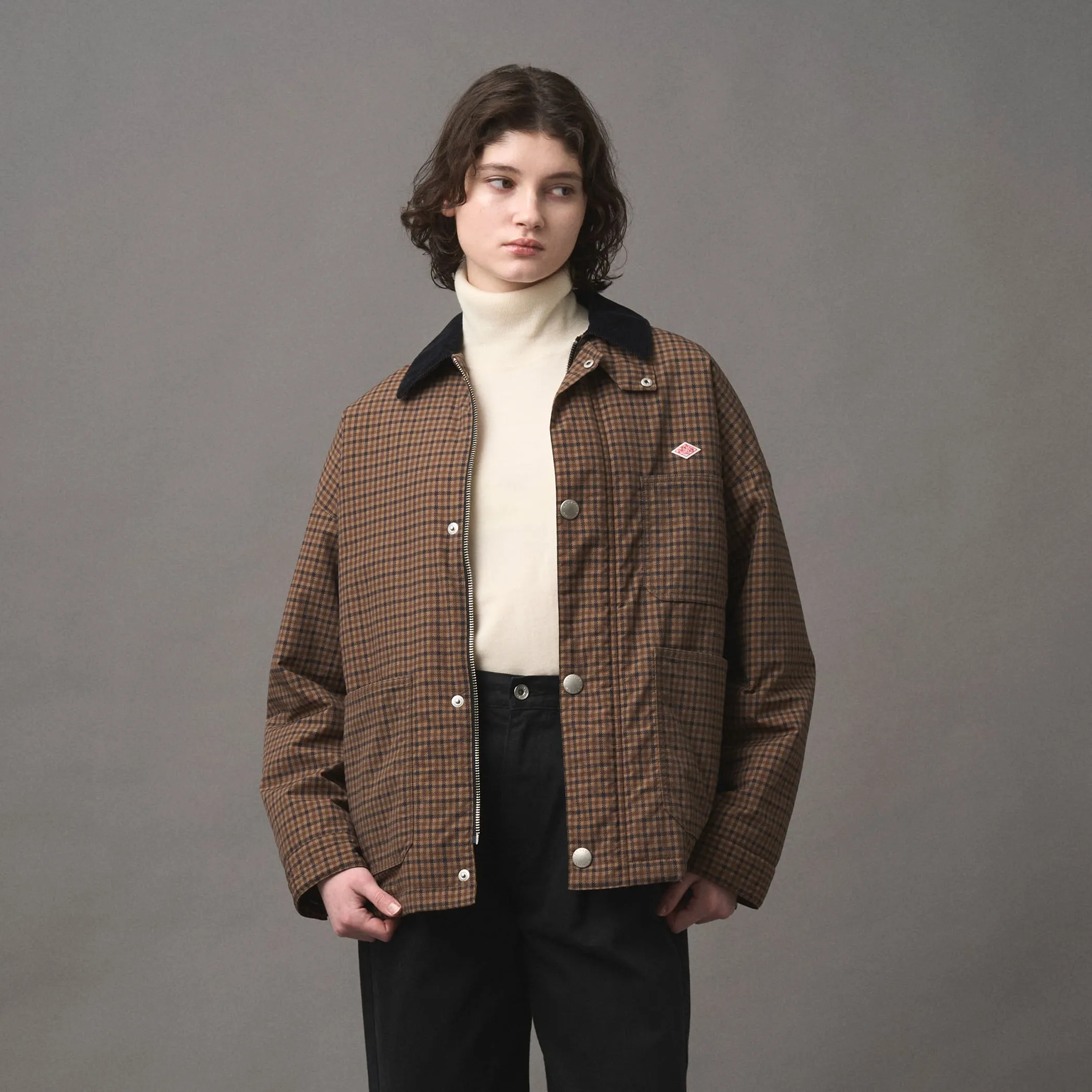 WOMEN'S NYLON TUSSAH WORK JACKET PLAID sold by Danton product image thumbnail 2