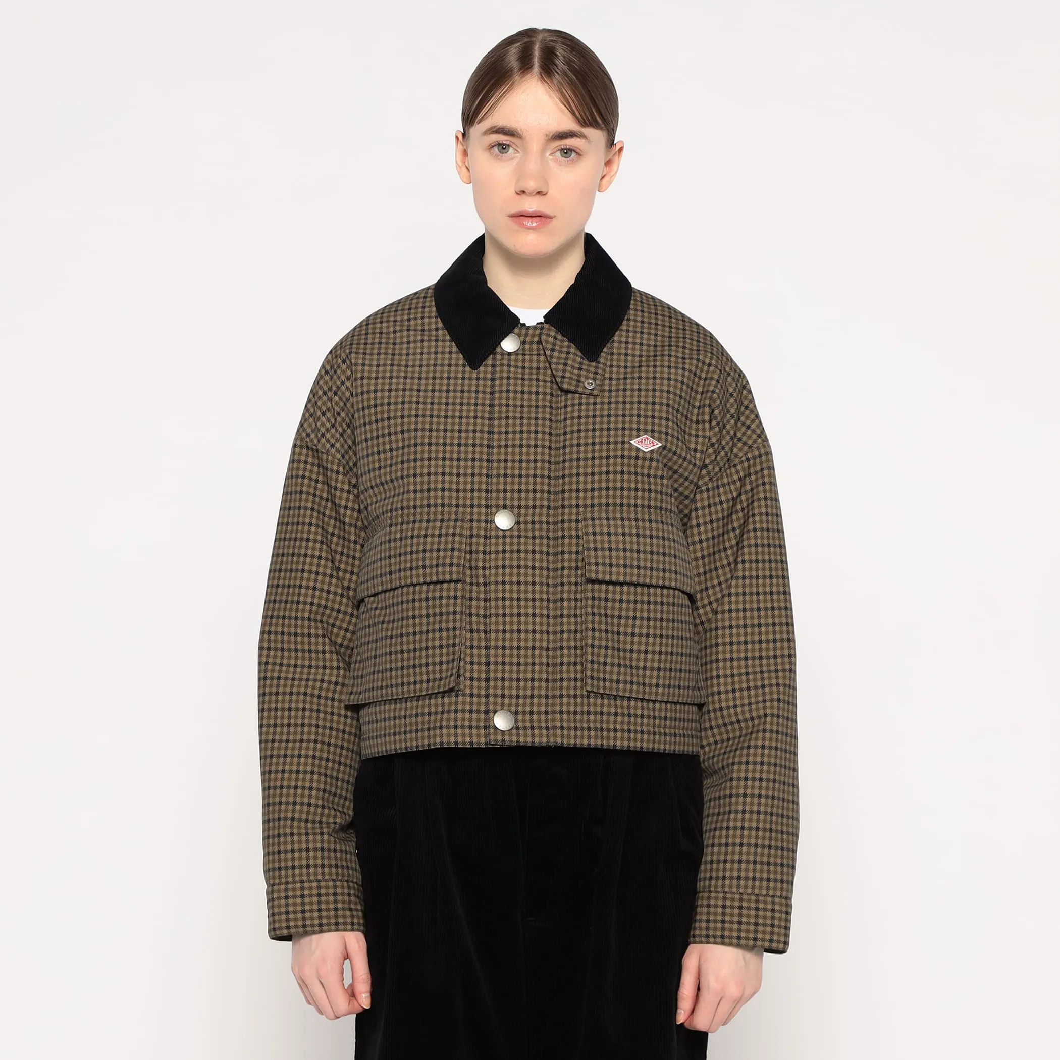 WOMEN'S NYLON TUSSAH SHORT JACKET PLAID sold by Danton product image thumbnail 3