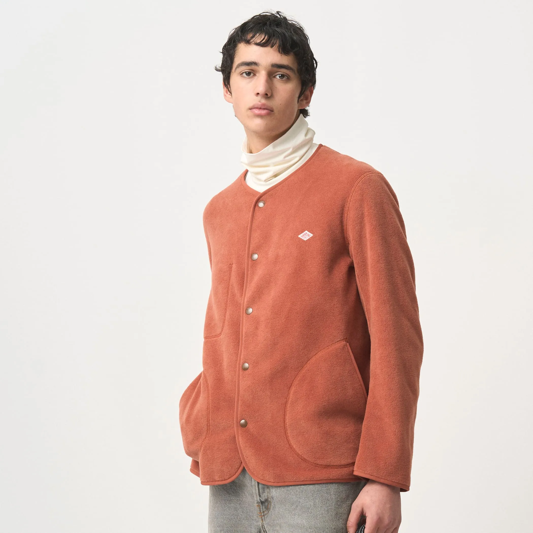 MEN'S FLEECE COLLARLESS JACKET sold by Danton product image thumbnail 2