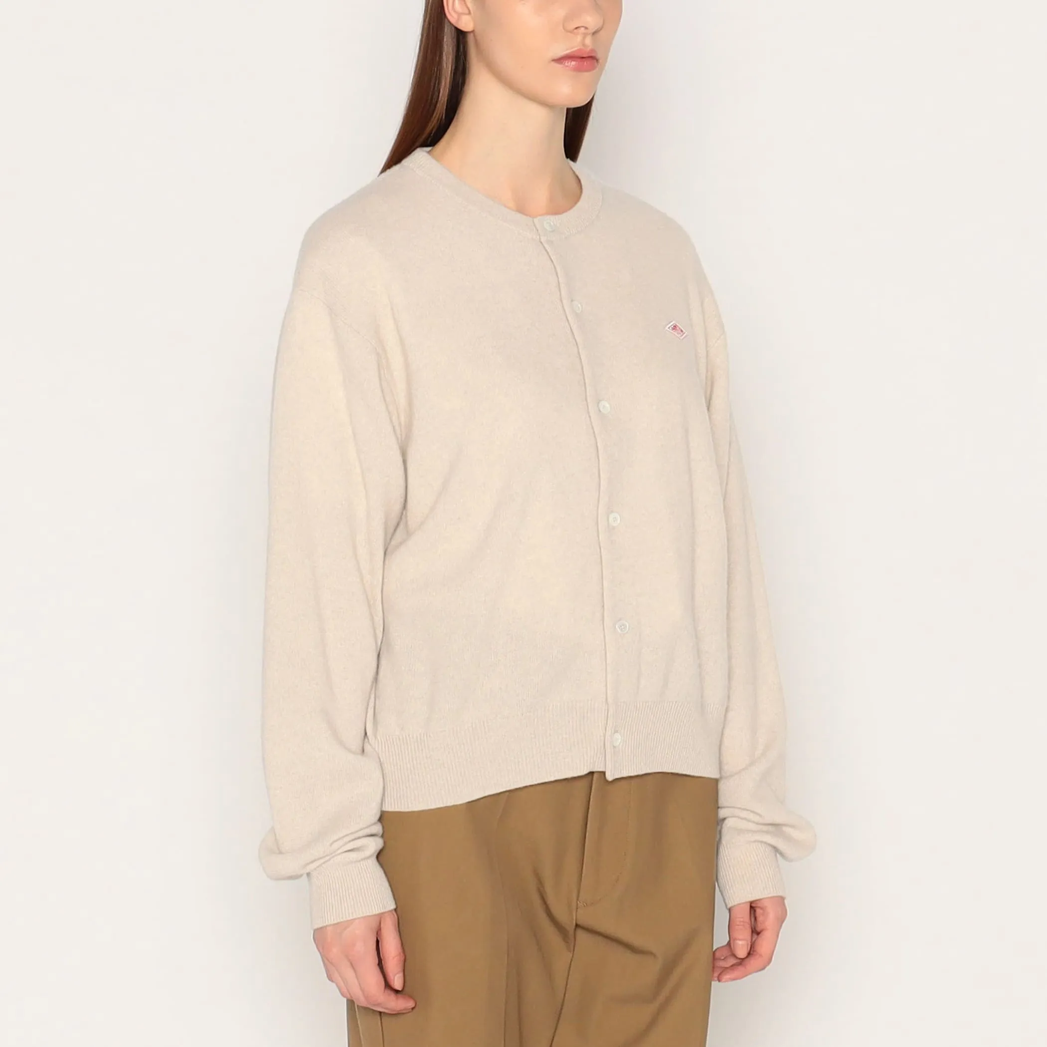 WOMEN'S LAMBSWOOL CREW NECK KNIT CARDIGAN sold by Danton product image thumbnail 3